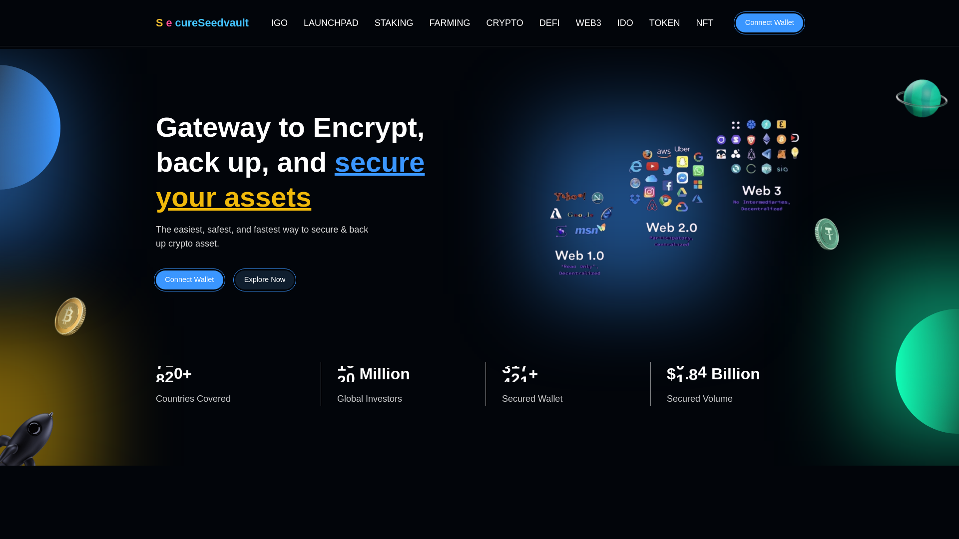 website screenshot of https://secureseedvault.com/