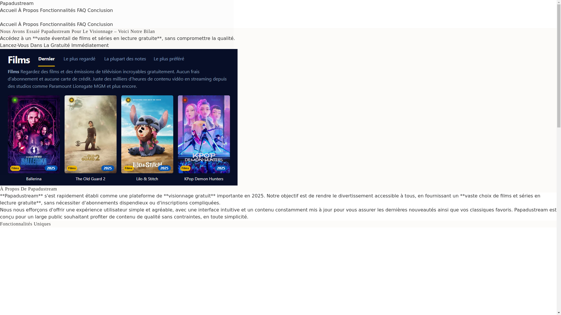 website screenshot of https://papadustream-inm2.pages.dev/