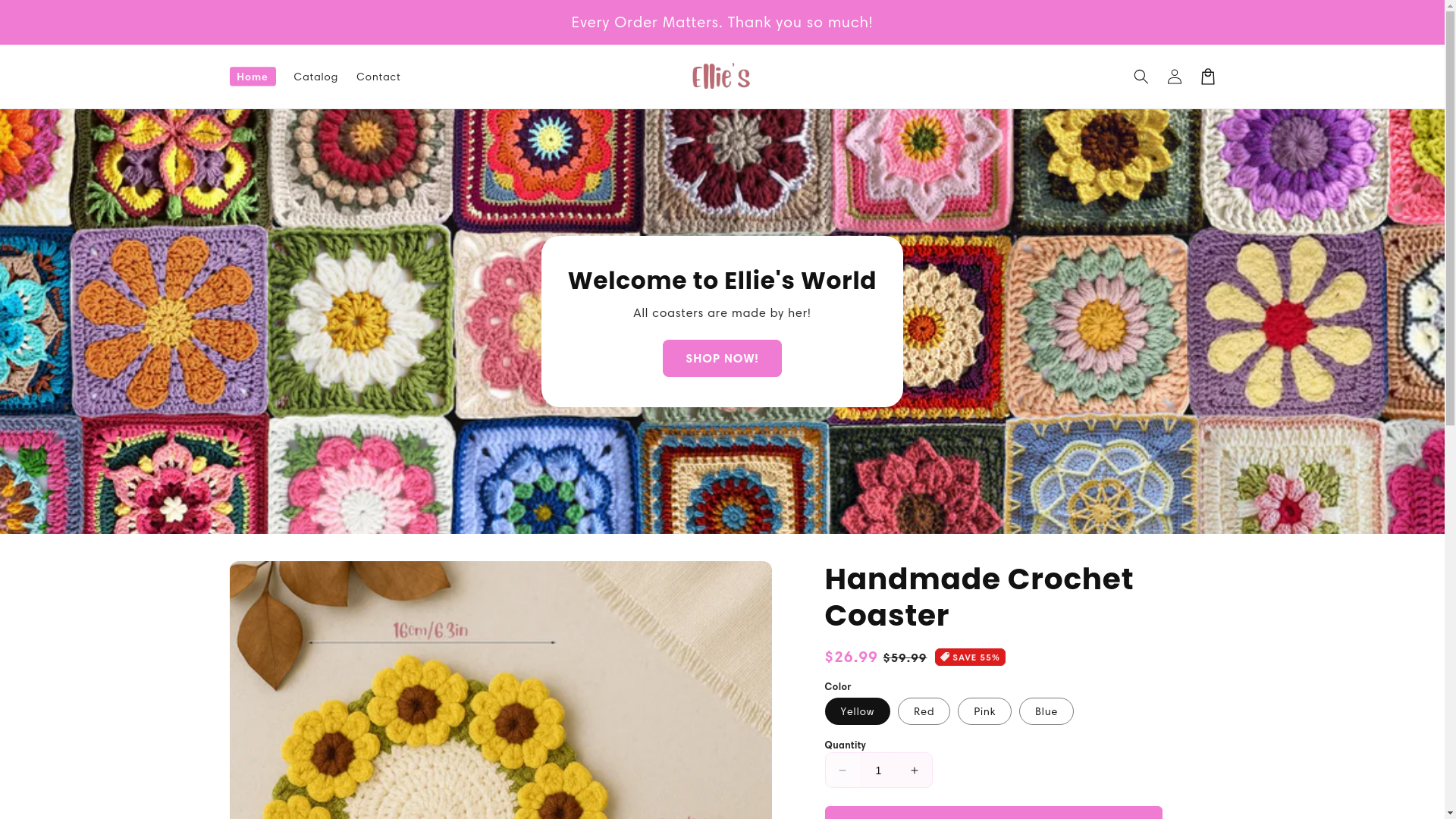 website screenshot of https://elliecrochet.shop/