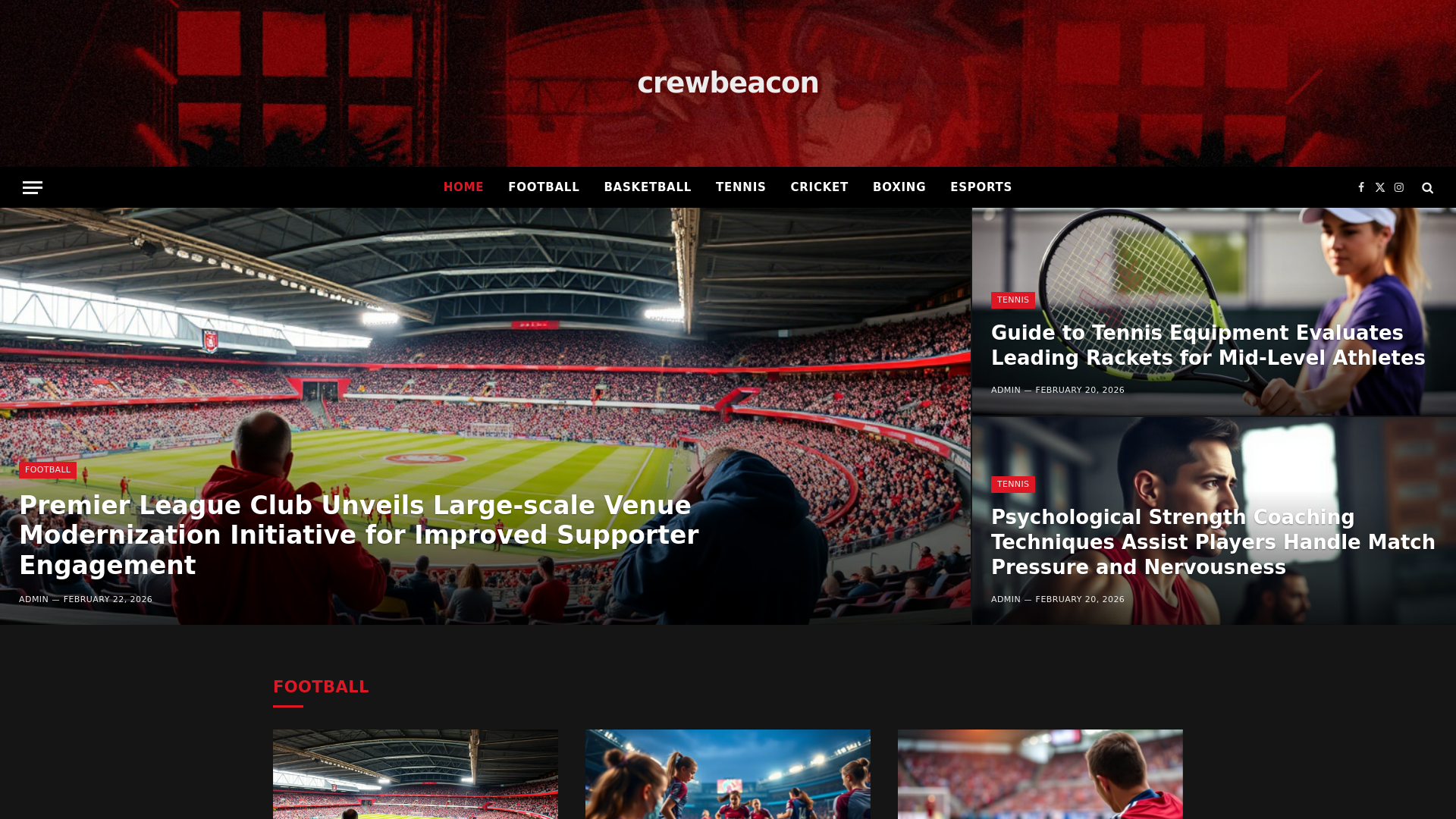 website screenshot of https://crewbeacon.co.uk/