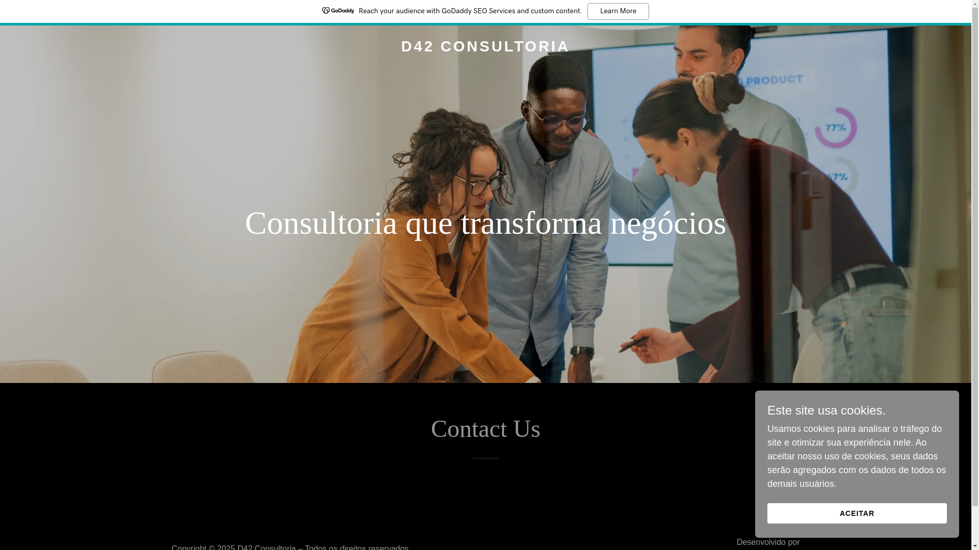 website screenshot of https://d42consultoria.com.br/