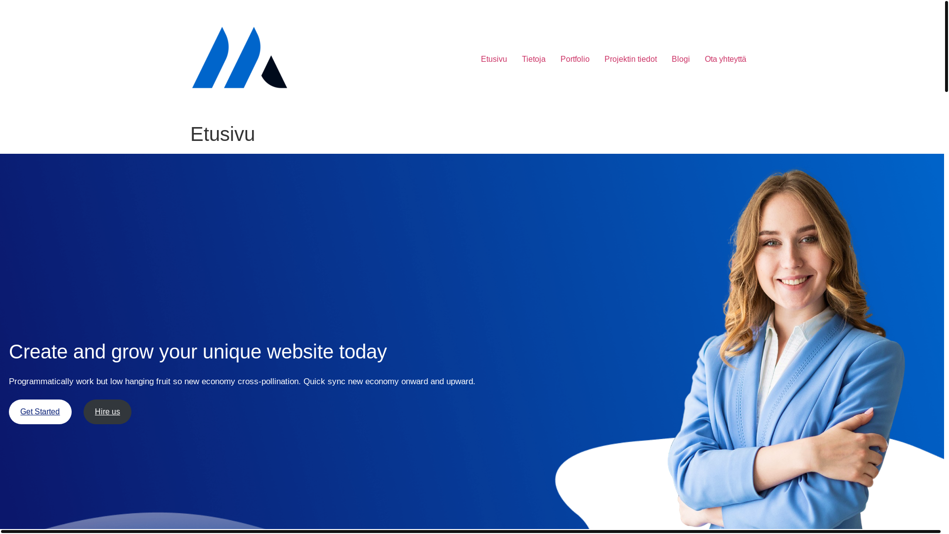 website screenshot of https://aplusrakennus.fi/