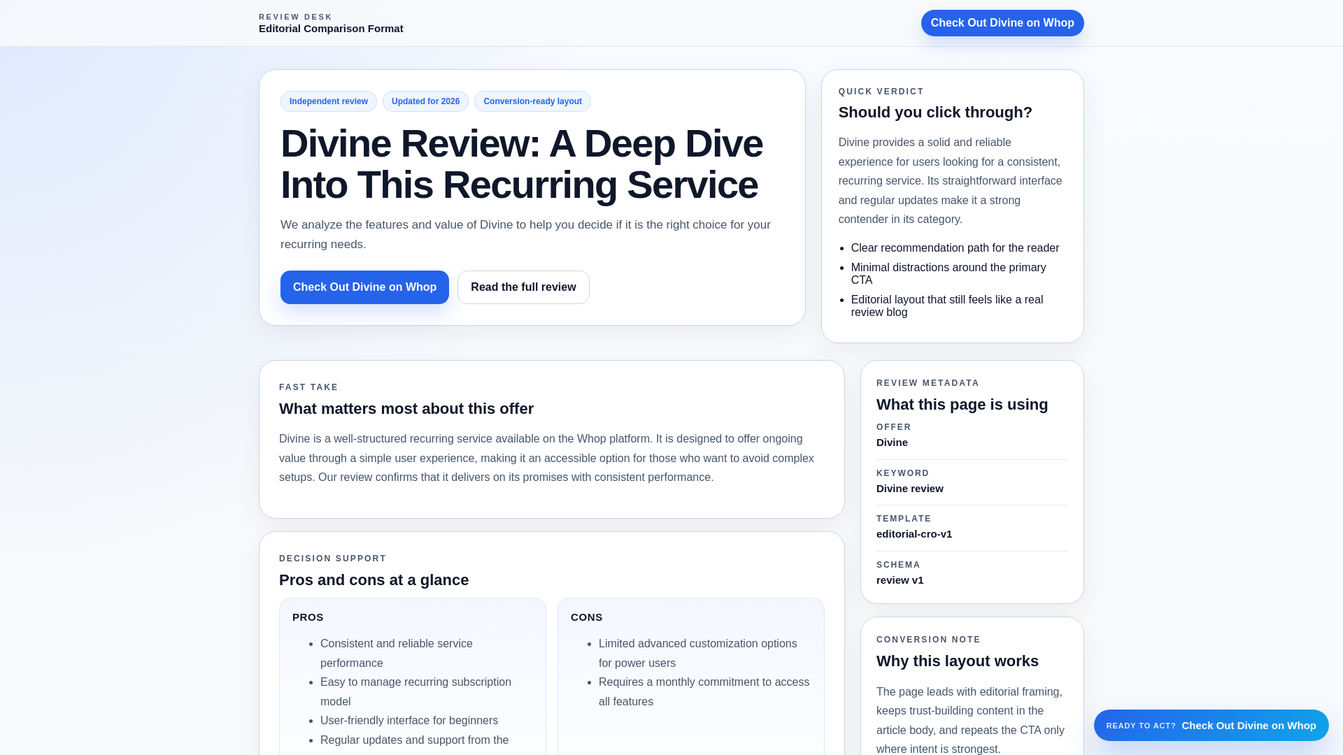 website screenshot of https://divine-review-nke46h.pages.dev/