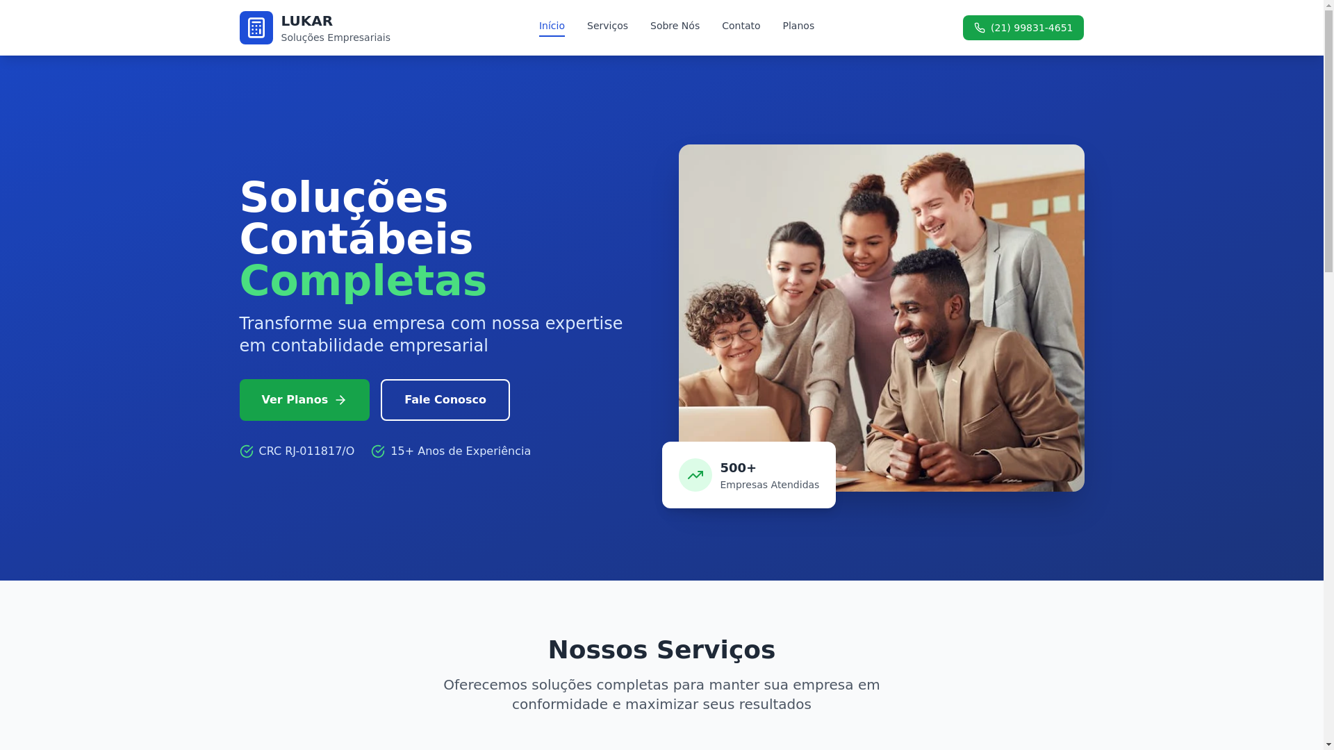 website screenshot of https://lukarsolucoesempresariais.shop/