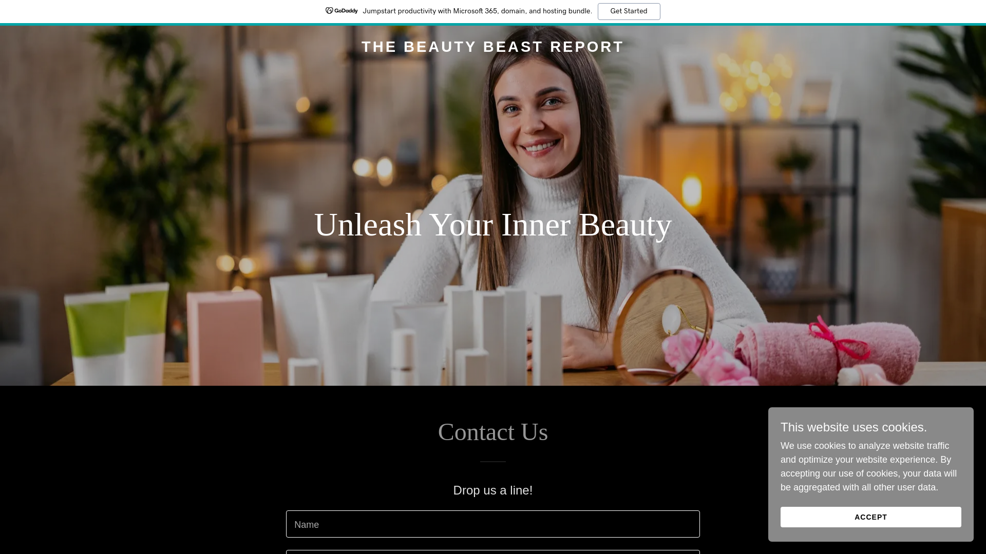 website screenshot of https://thebeautybeastreport.com/