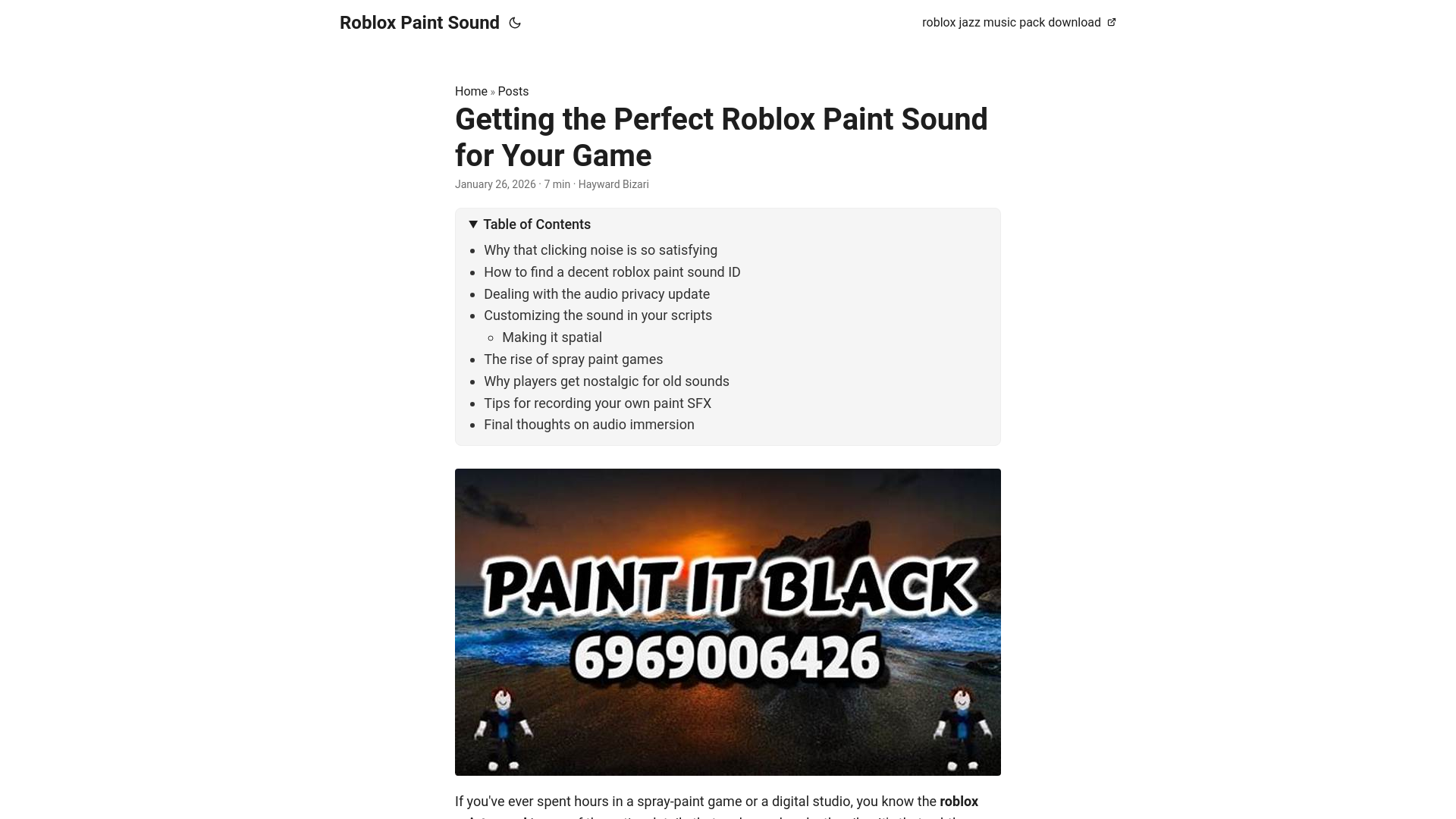 website screenshot of https://roblox-paint-sound.pages.dev/