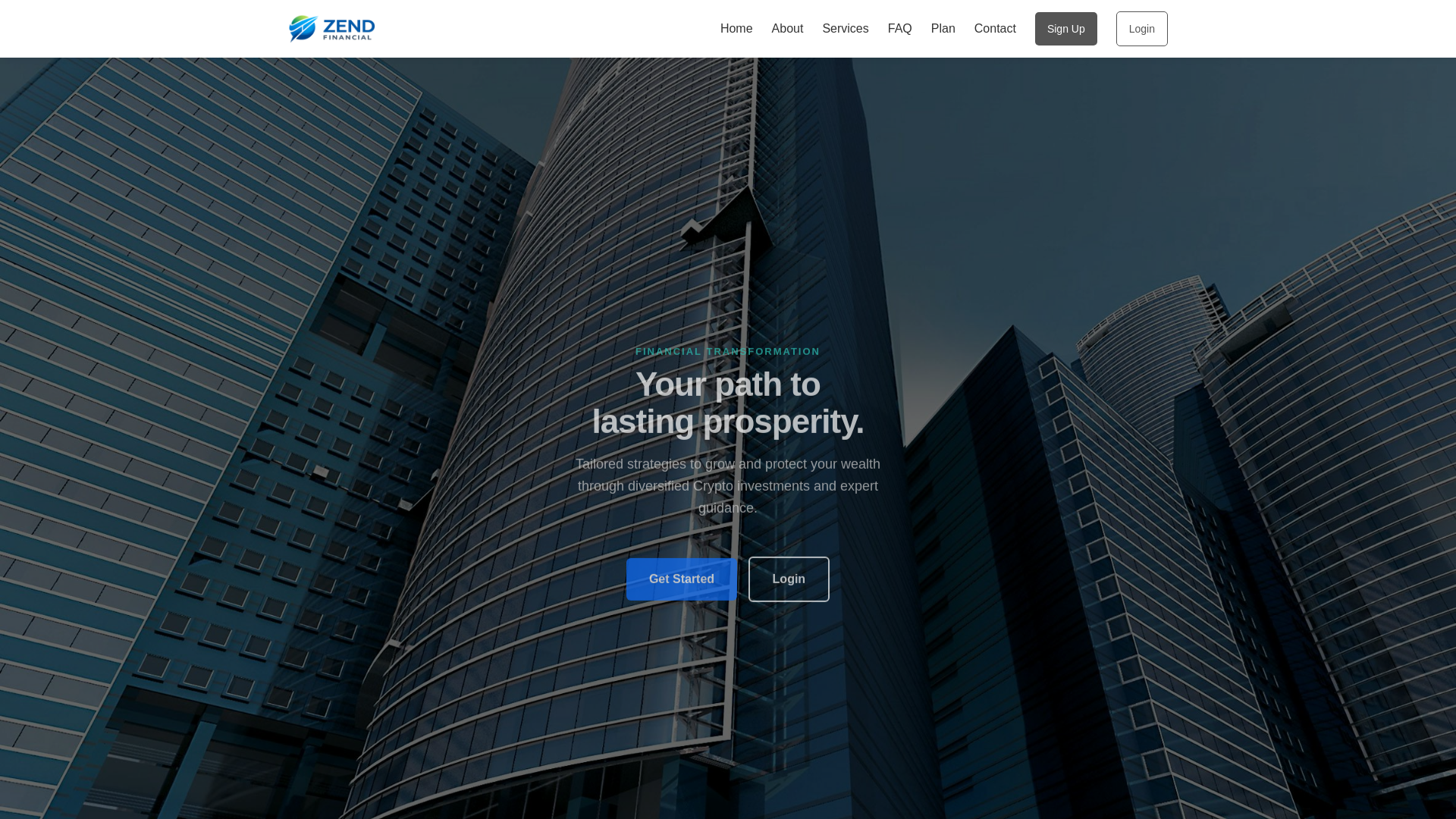 website screenshot of https://zendfinancial.com/