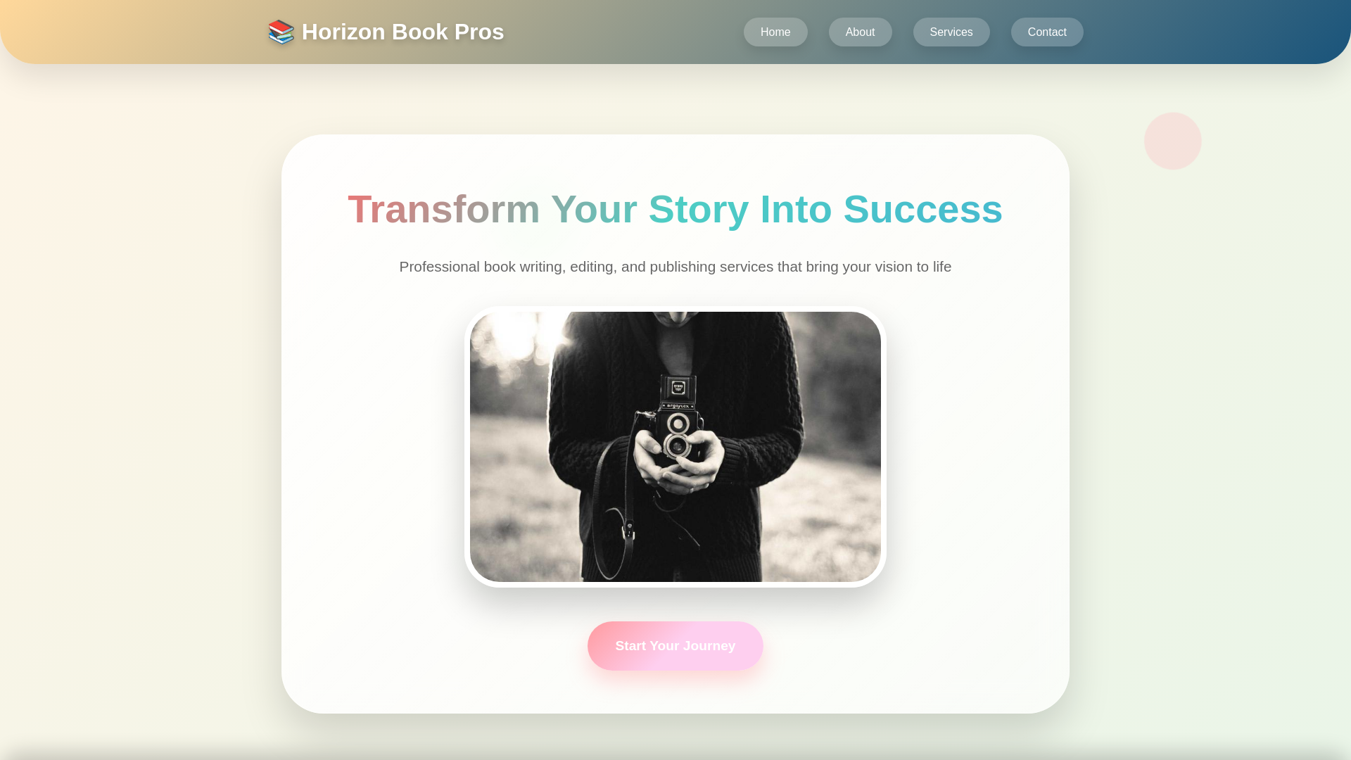 website screenshot of https://horizonbookpros.shop/