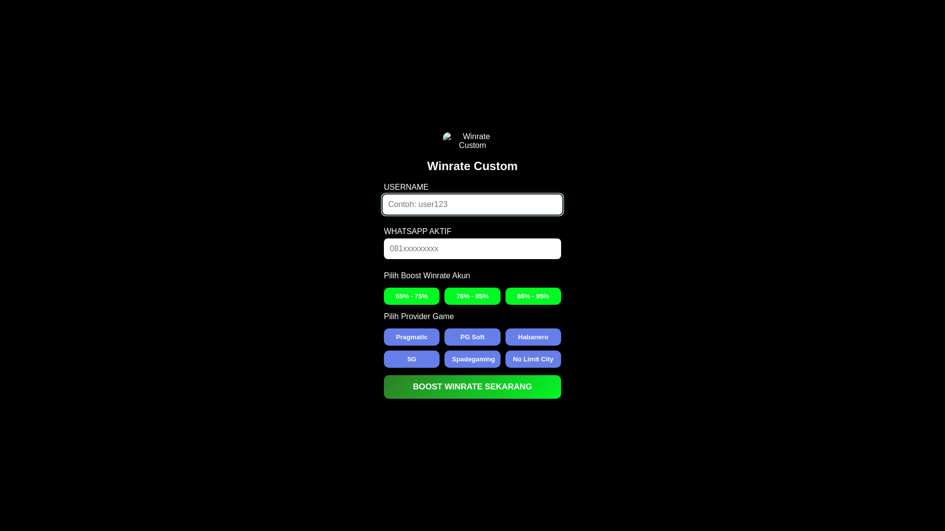 website screenshot of https://premiumwinratefastwin77.com/