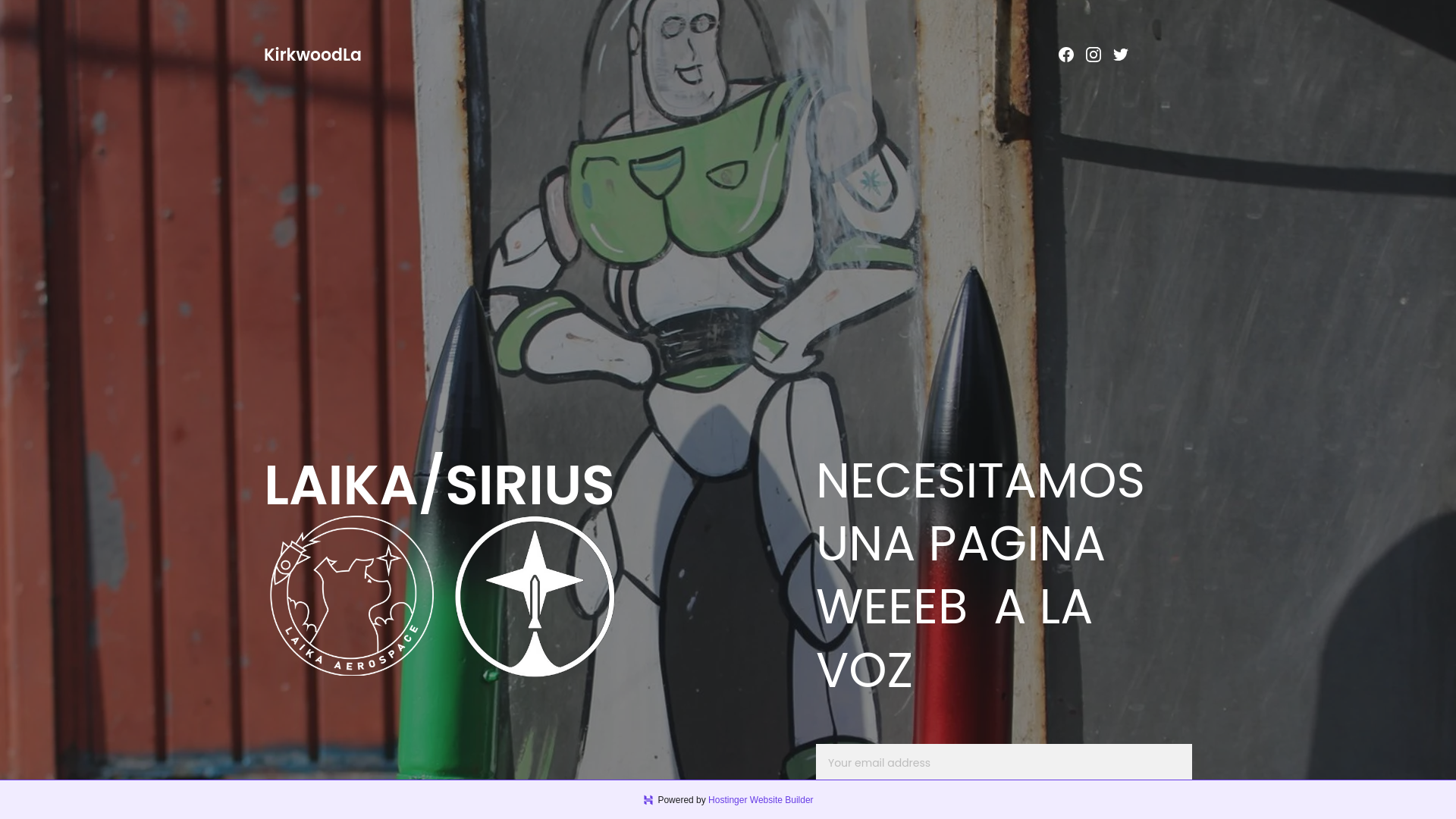 website screenshot of https://laikasirius.com/