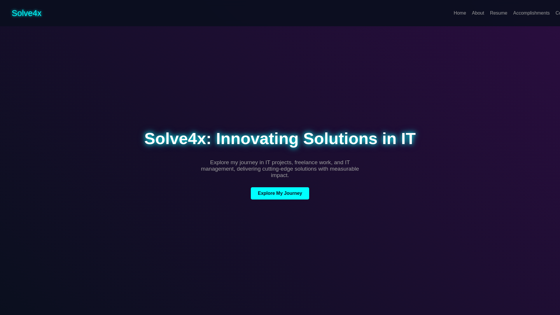 website screenshot of https://solve4x.ai/