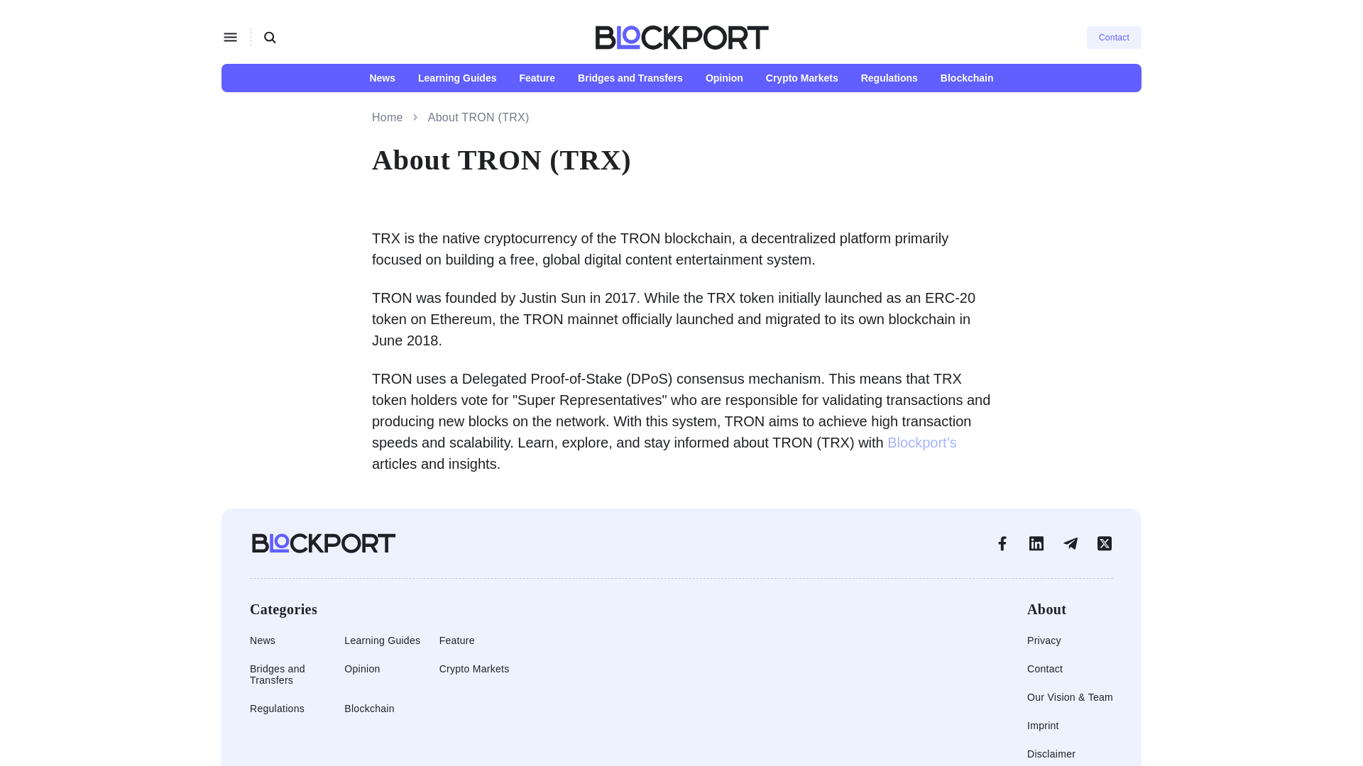 website screenshot of https://trx-blockport.pages.dev/