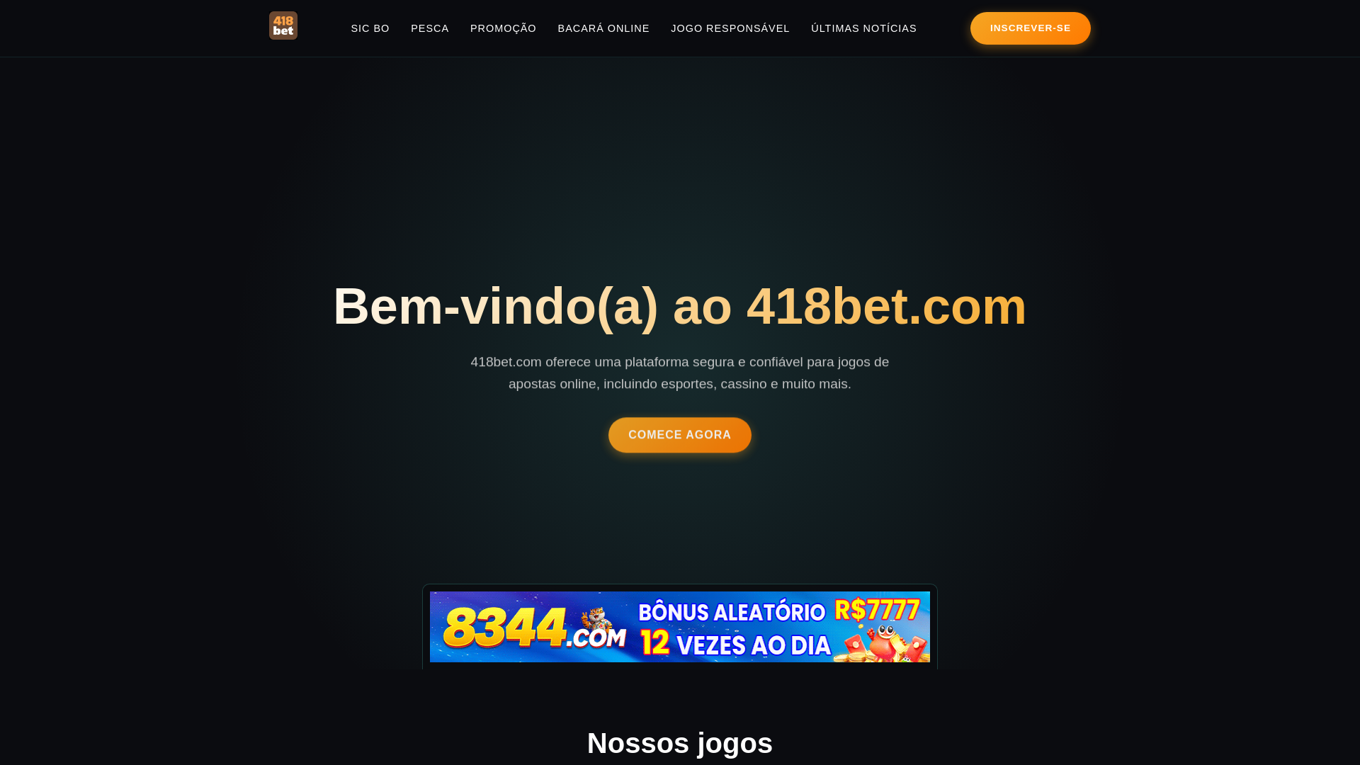 website screenshot of https://418betbr.com