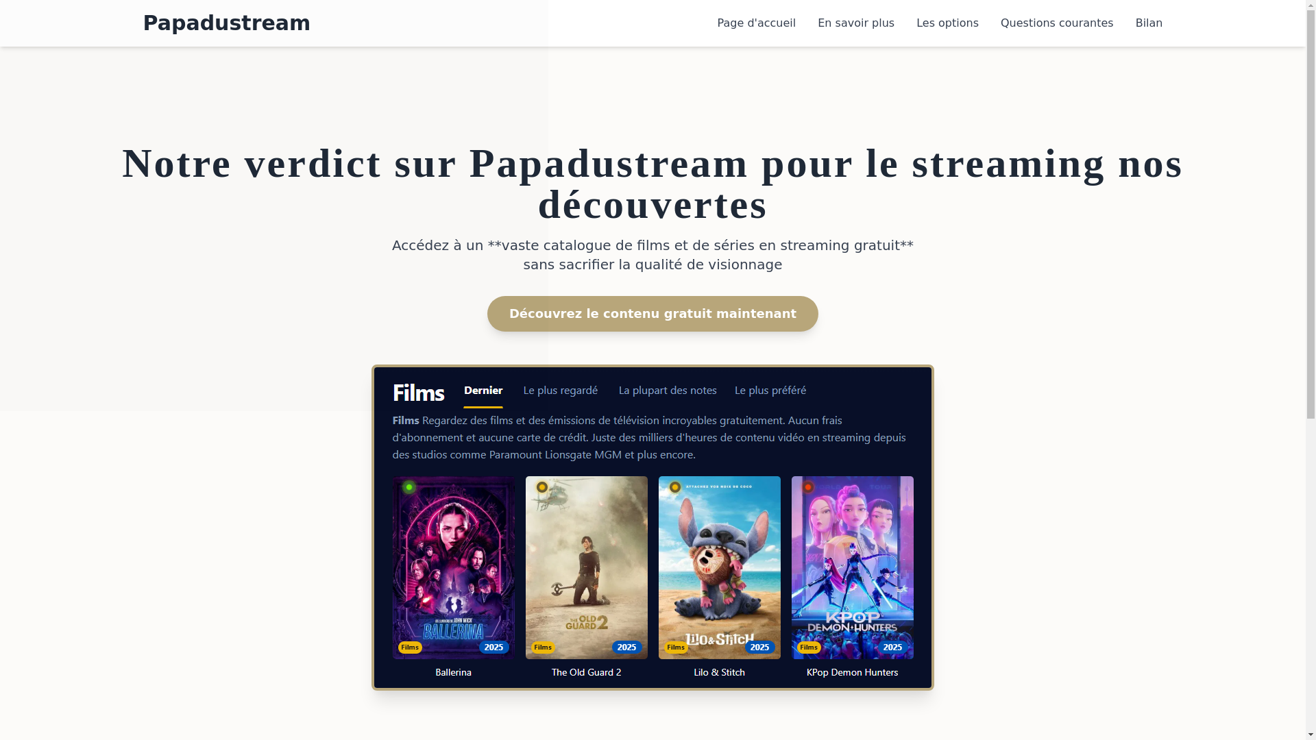 website screenshot of https://papadustream-o03e.pages.dev/