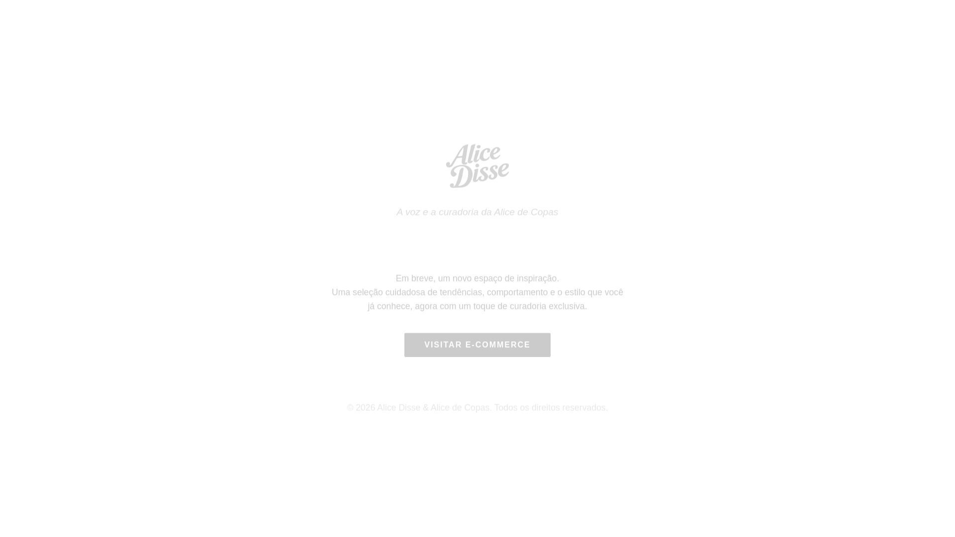 website screenshot of https://alicedisse.com.br