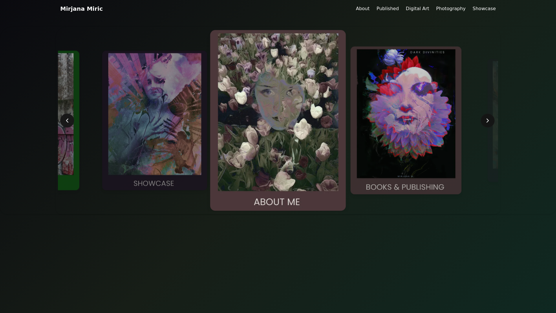 website screenshot of https://mirjanamoloriel.com/