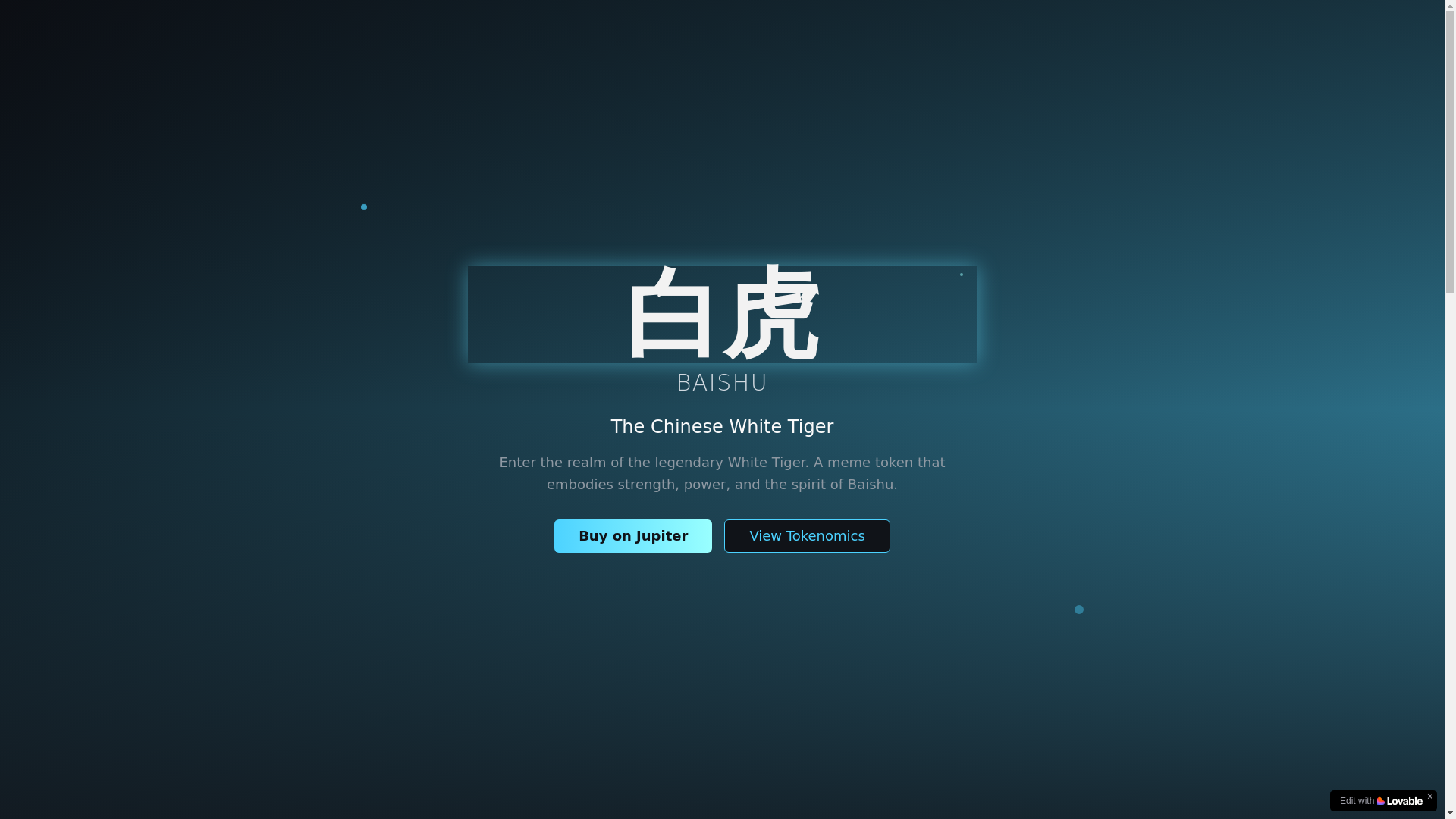 website screenshot of https://baishutoken.com/