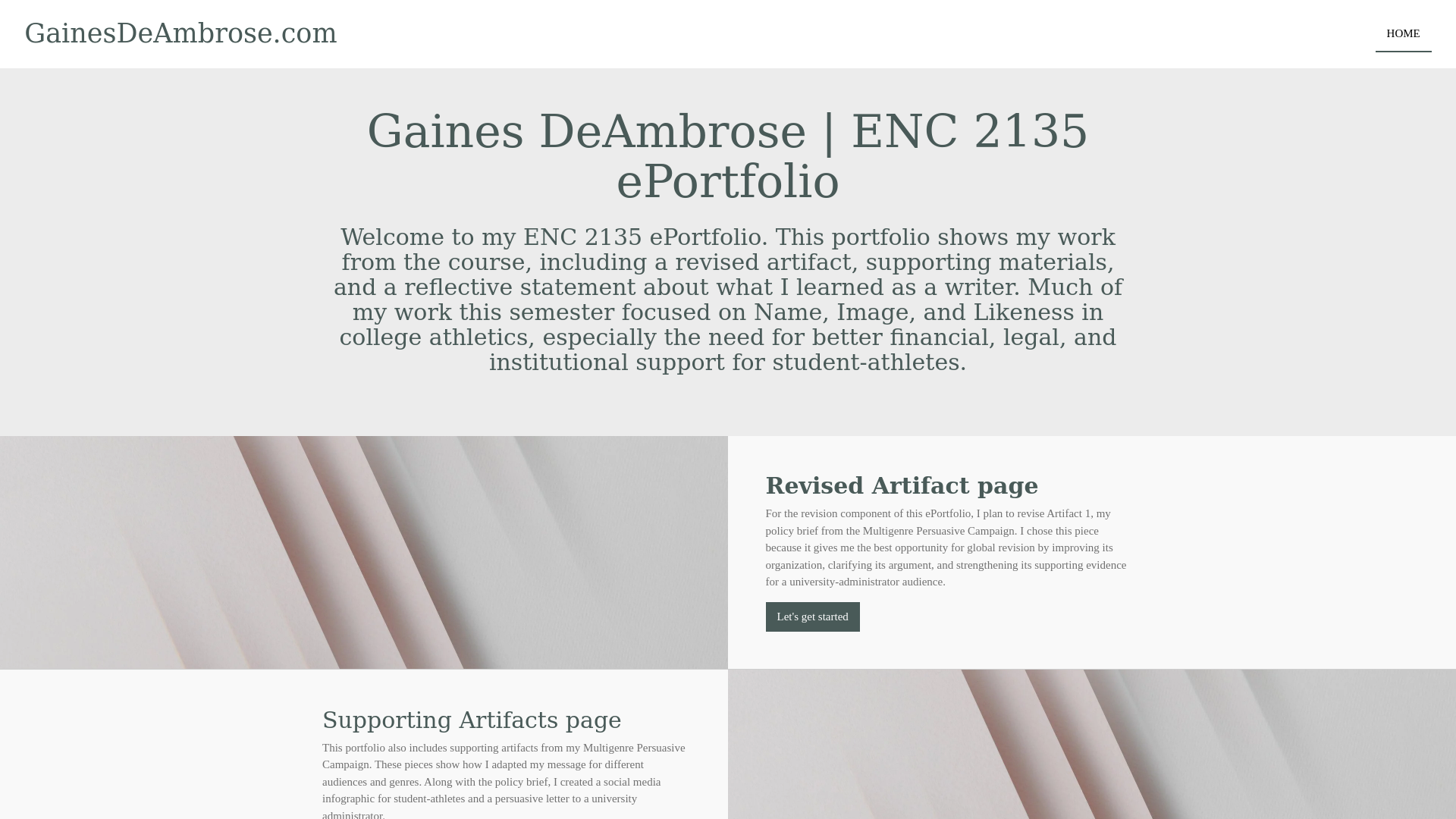 website screenshot of https://gainesdeambrose.com