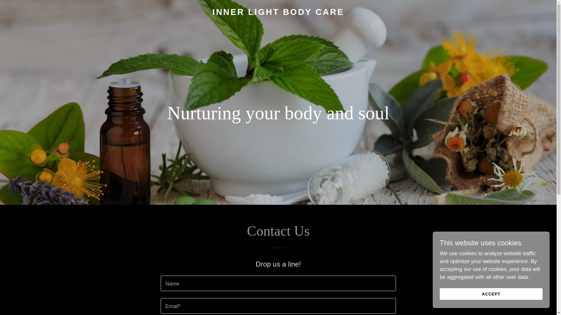 website screenshot of https://innerlightbodycare.com/