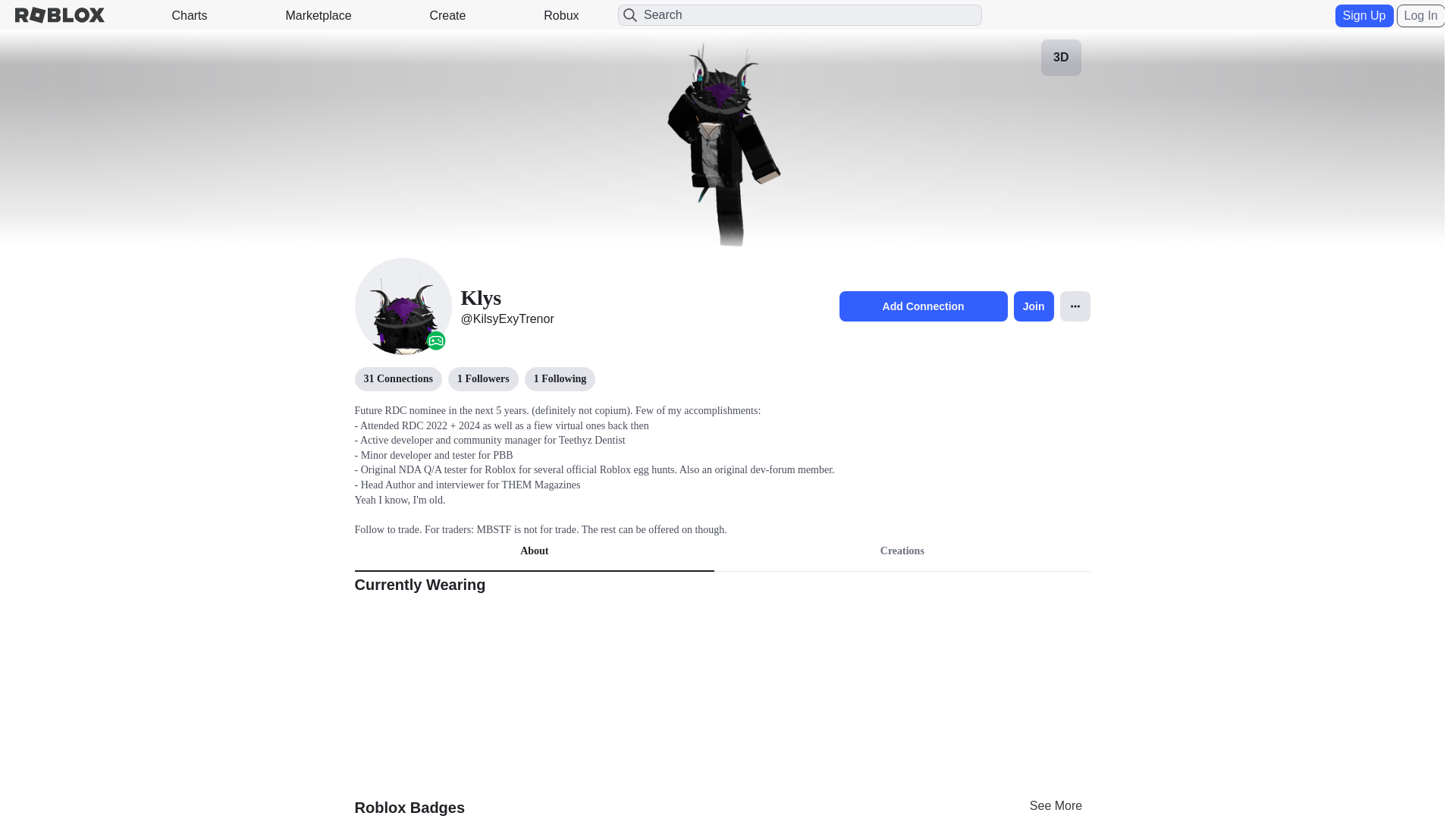 website screenshot of https://roblox.com.kz/users/154492639/profile