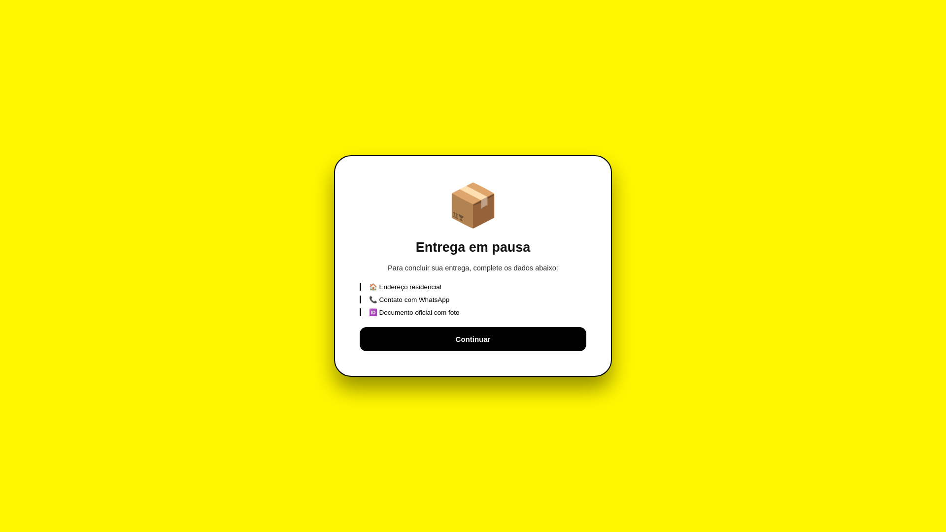 website screenshot of https://entregaonlinerastreio.shop/