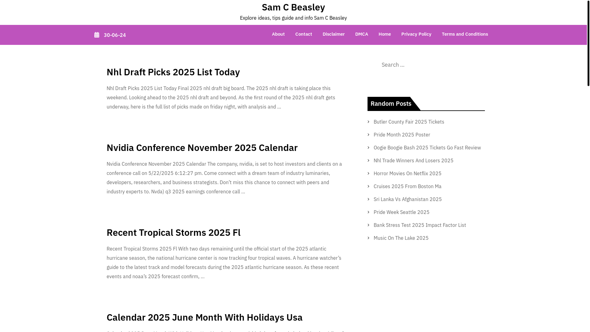 website screenshot of https://samcbeasleyp.pages.dev/
