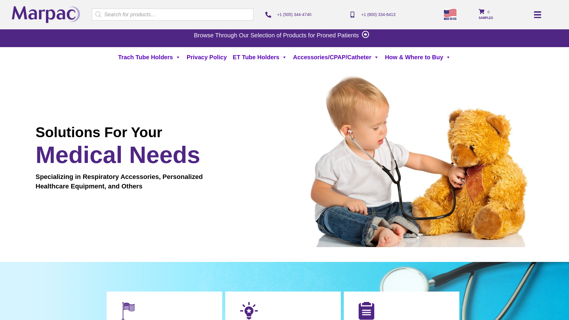 website screenshot of https://marpacmedical.com/