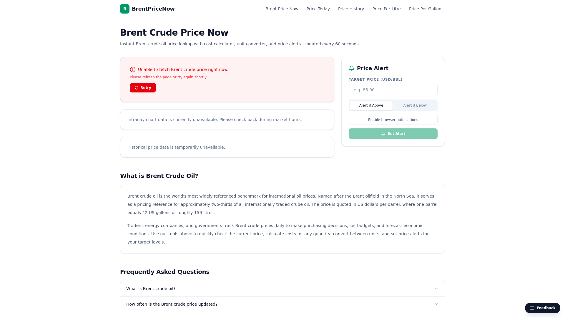 website screenshot of https://brent-price-now.pages.dev/