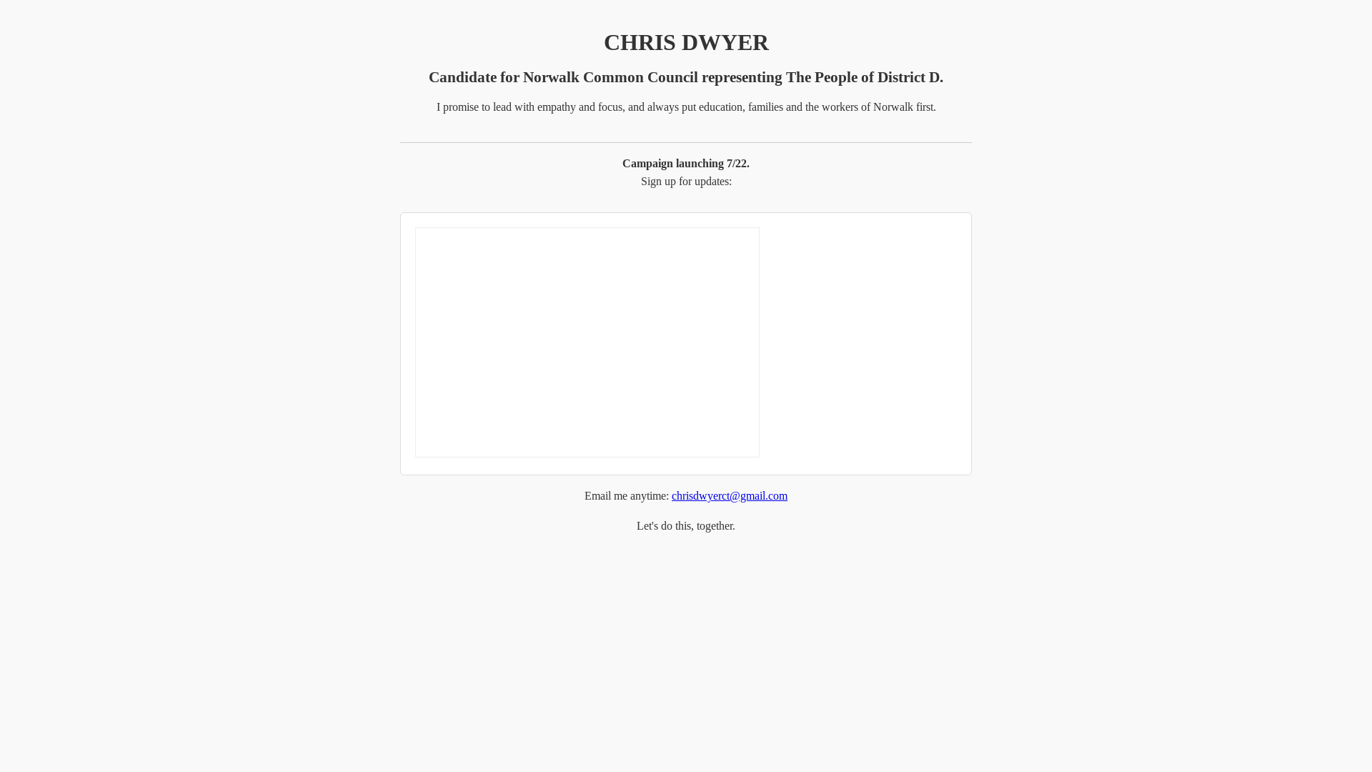 website screenshot of https://chrisdwyerct.com/