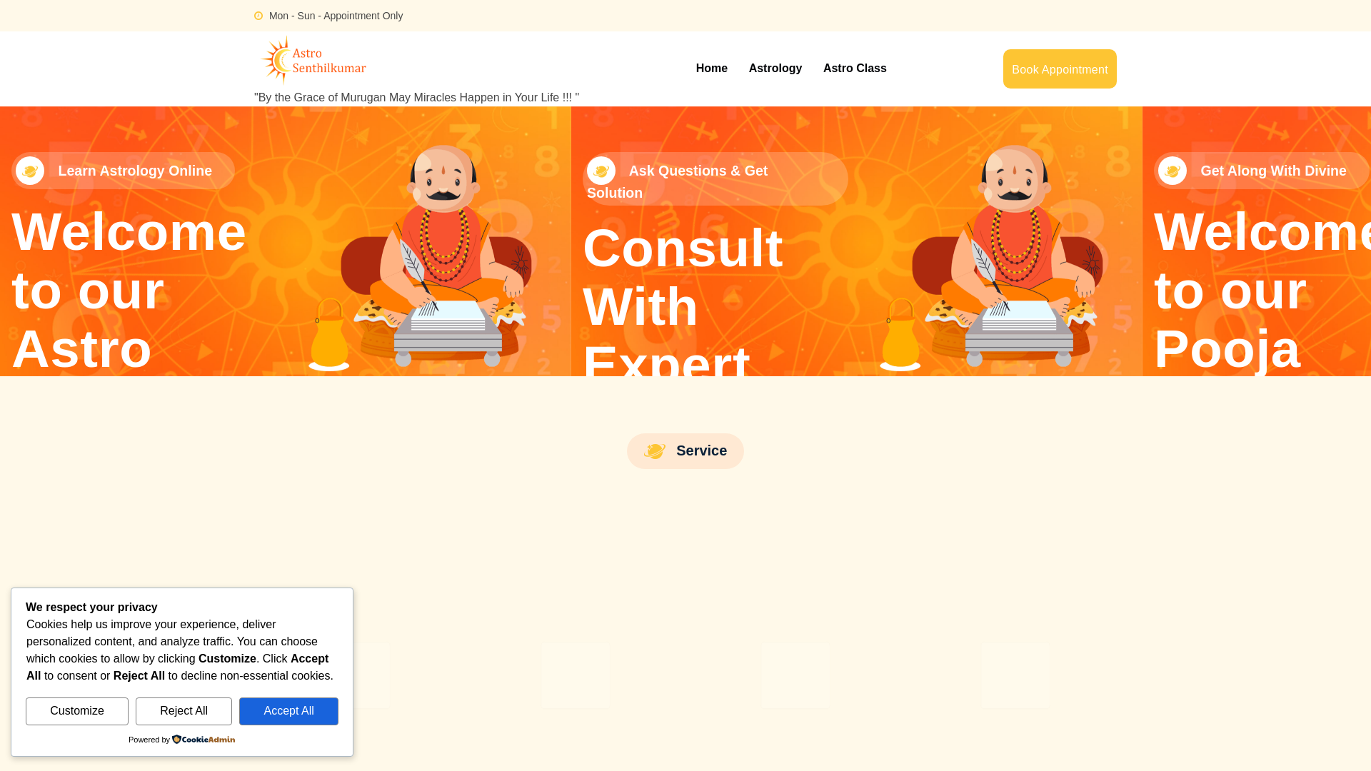 website screenshot of https://astrosenthilkumar.com