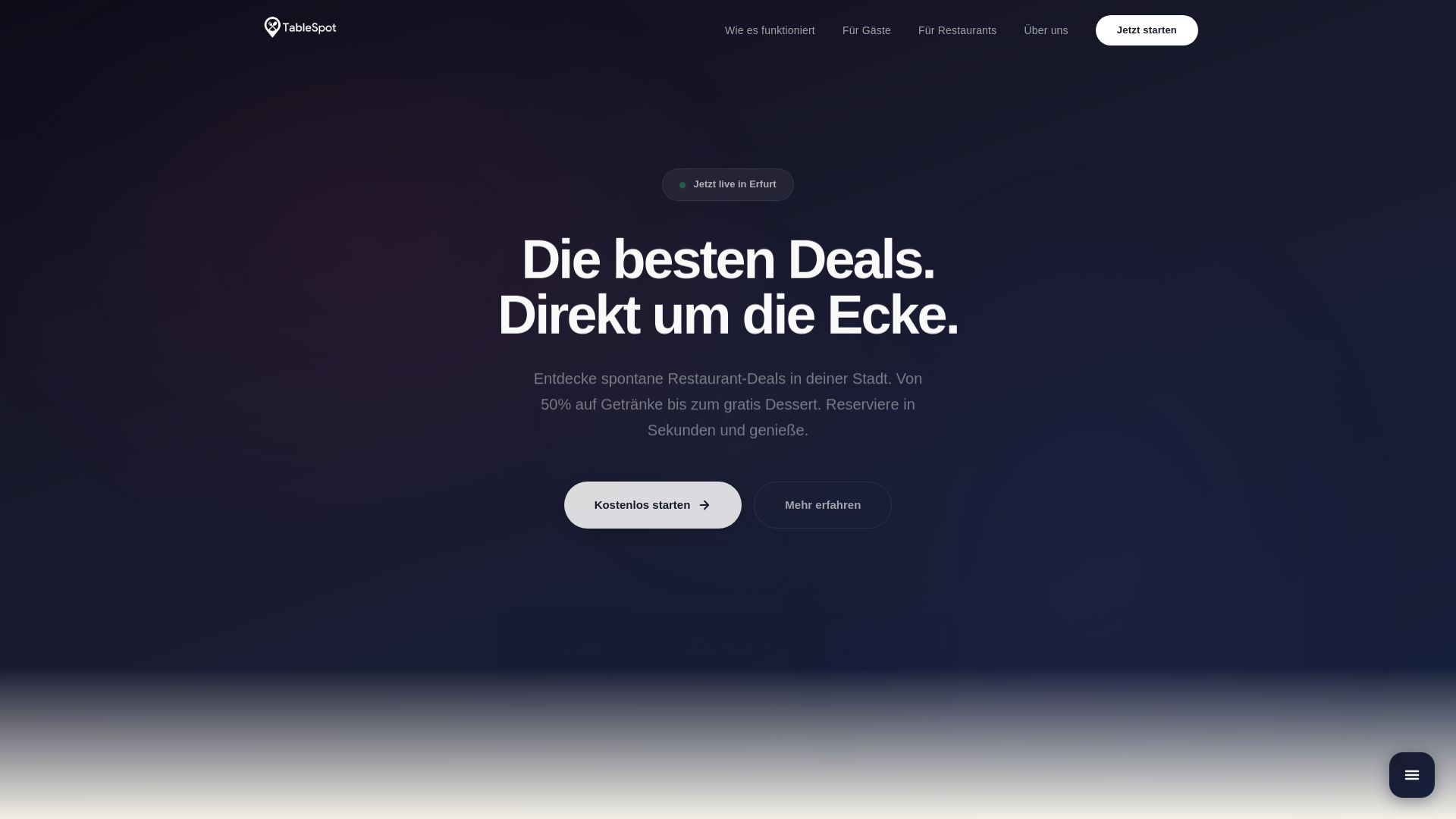 website screenshot of https://tablespot.app/