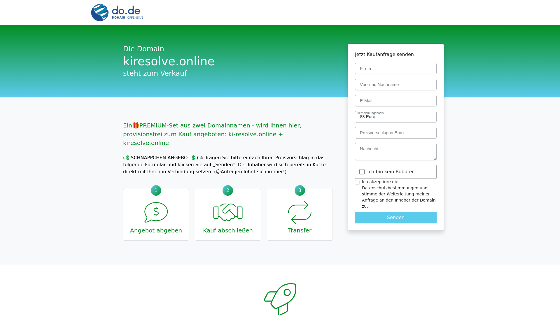 website screenshot of https://kiresolve.online