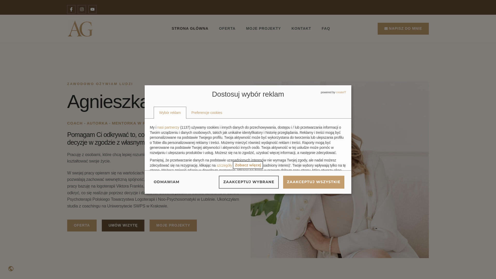 website screenshot of https://agnieszkagolkowska.pl