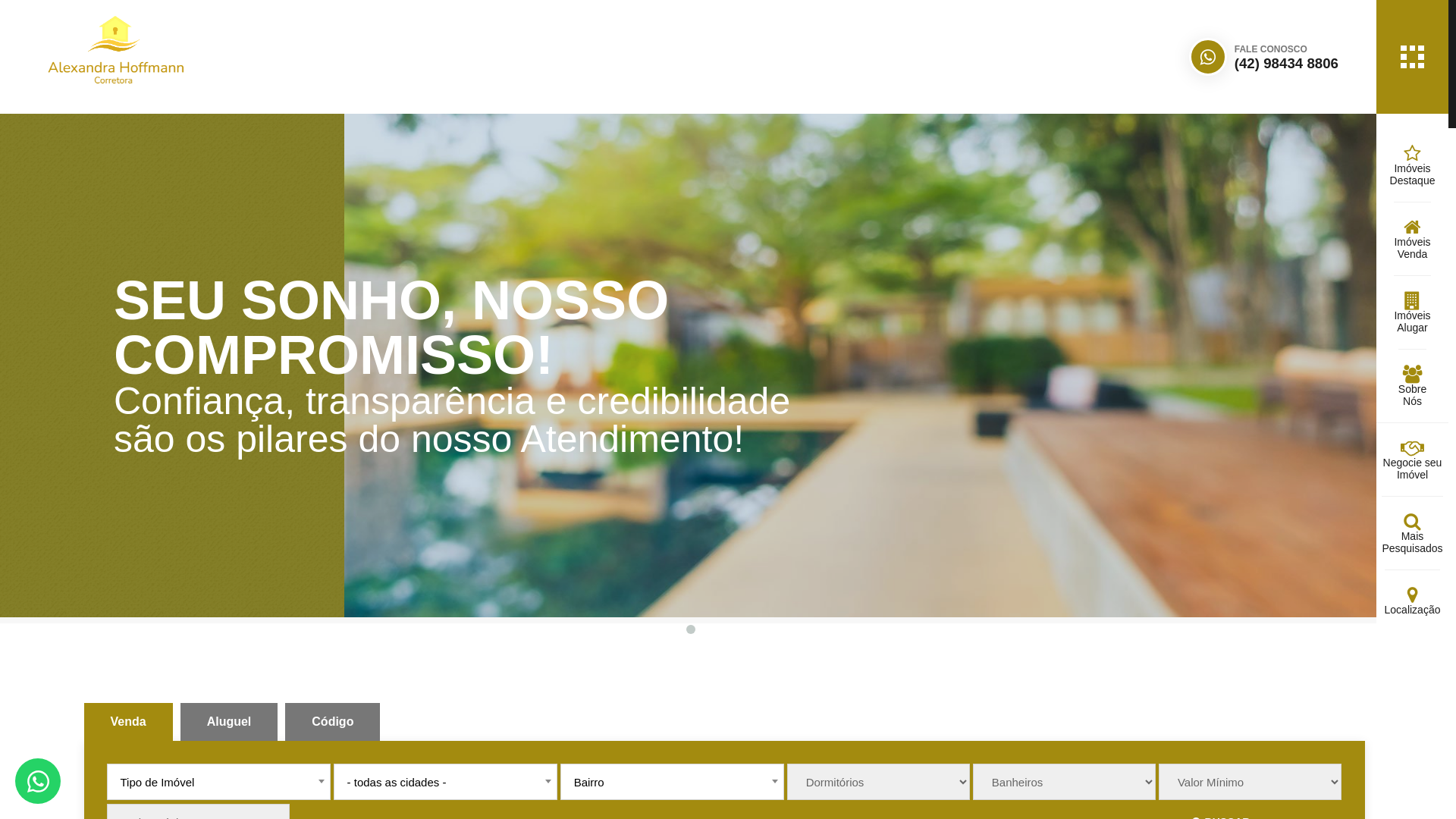 website screenshot of https://alehoffimoveis.com.br/