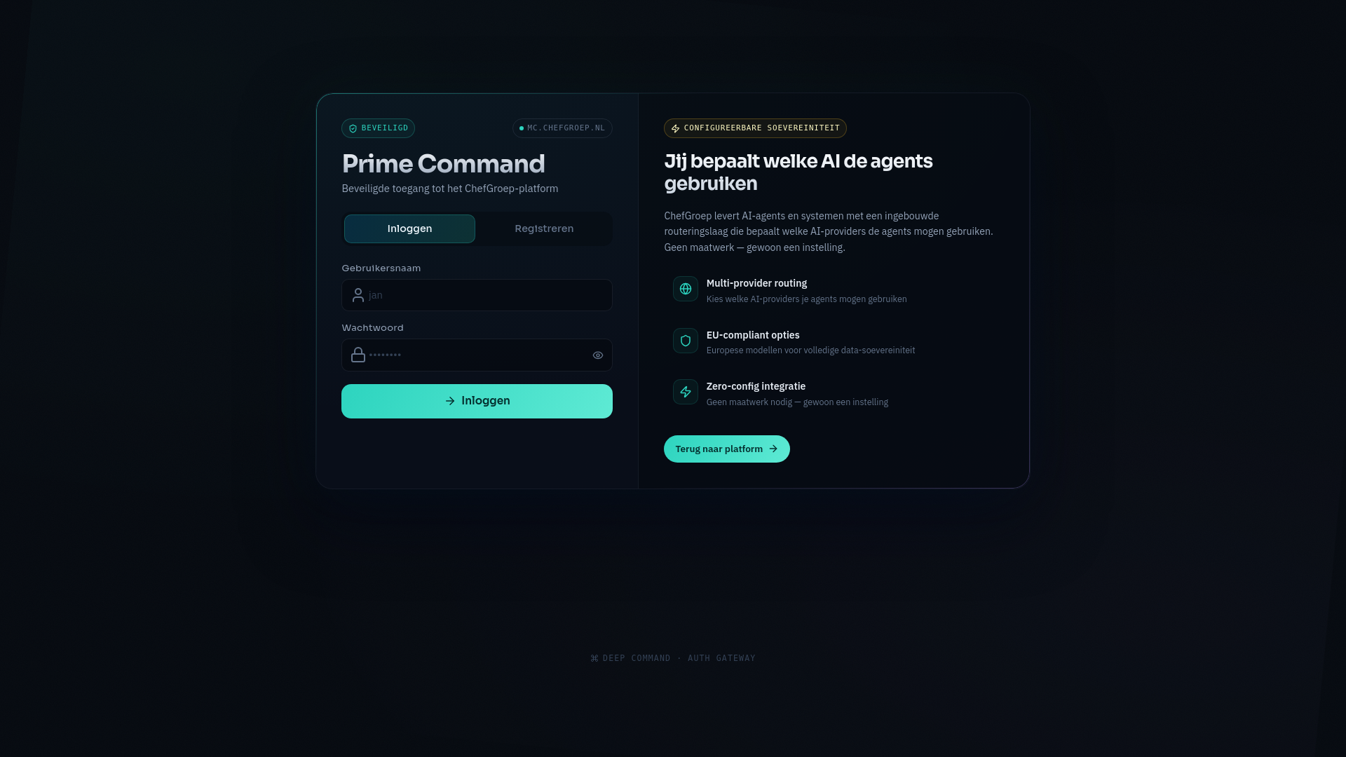 website screenshot of https://telegram-chefgroep.pages.dev/