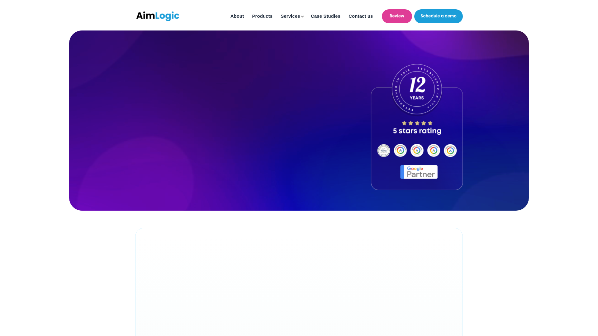 website screenshot of https://mediaaimlogic.com/