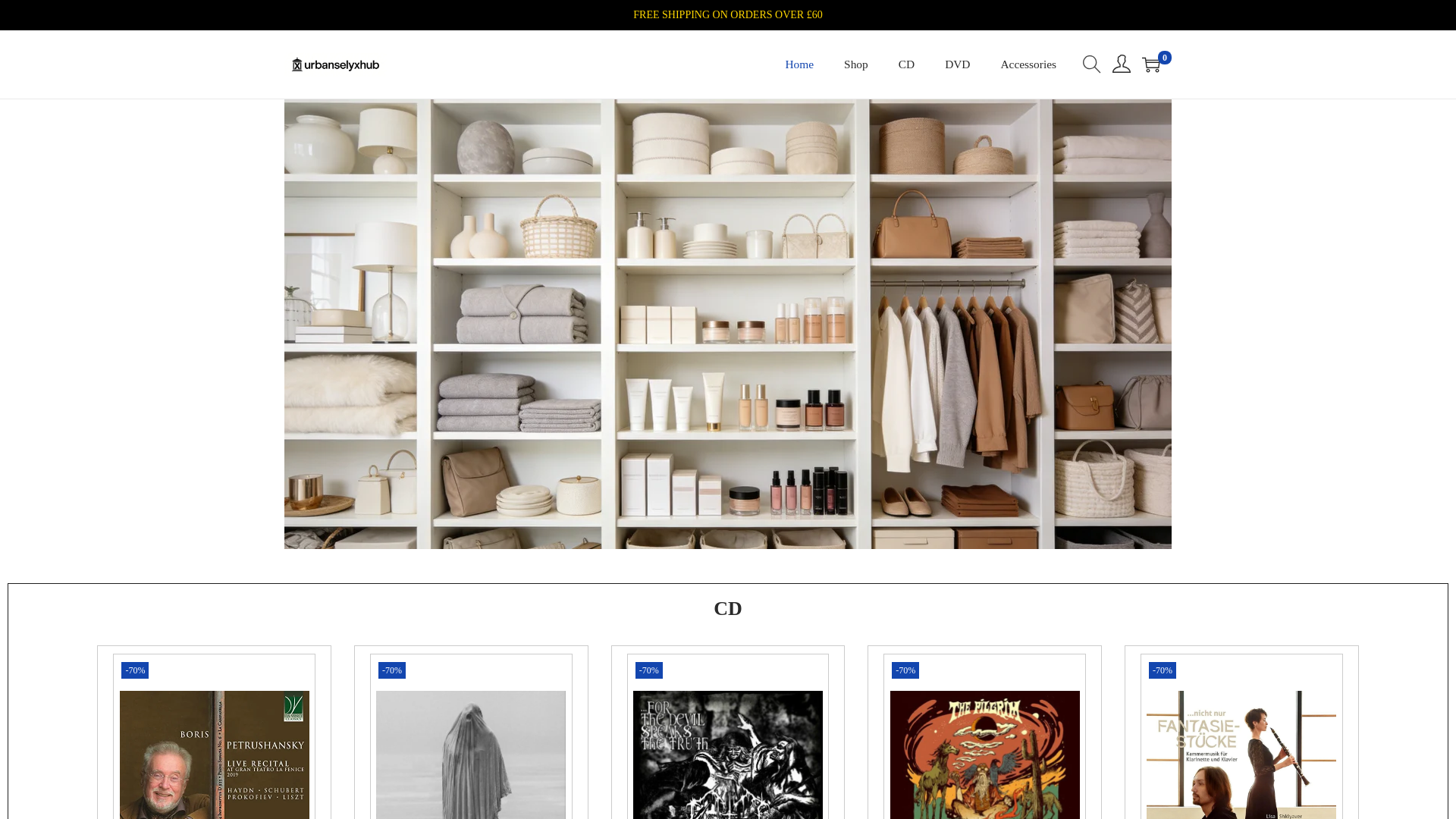 website screenshot of https://urbanselyxhub.com/