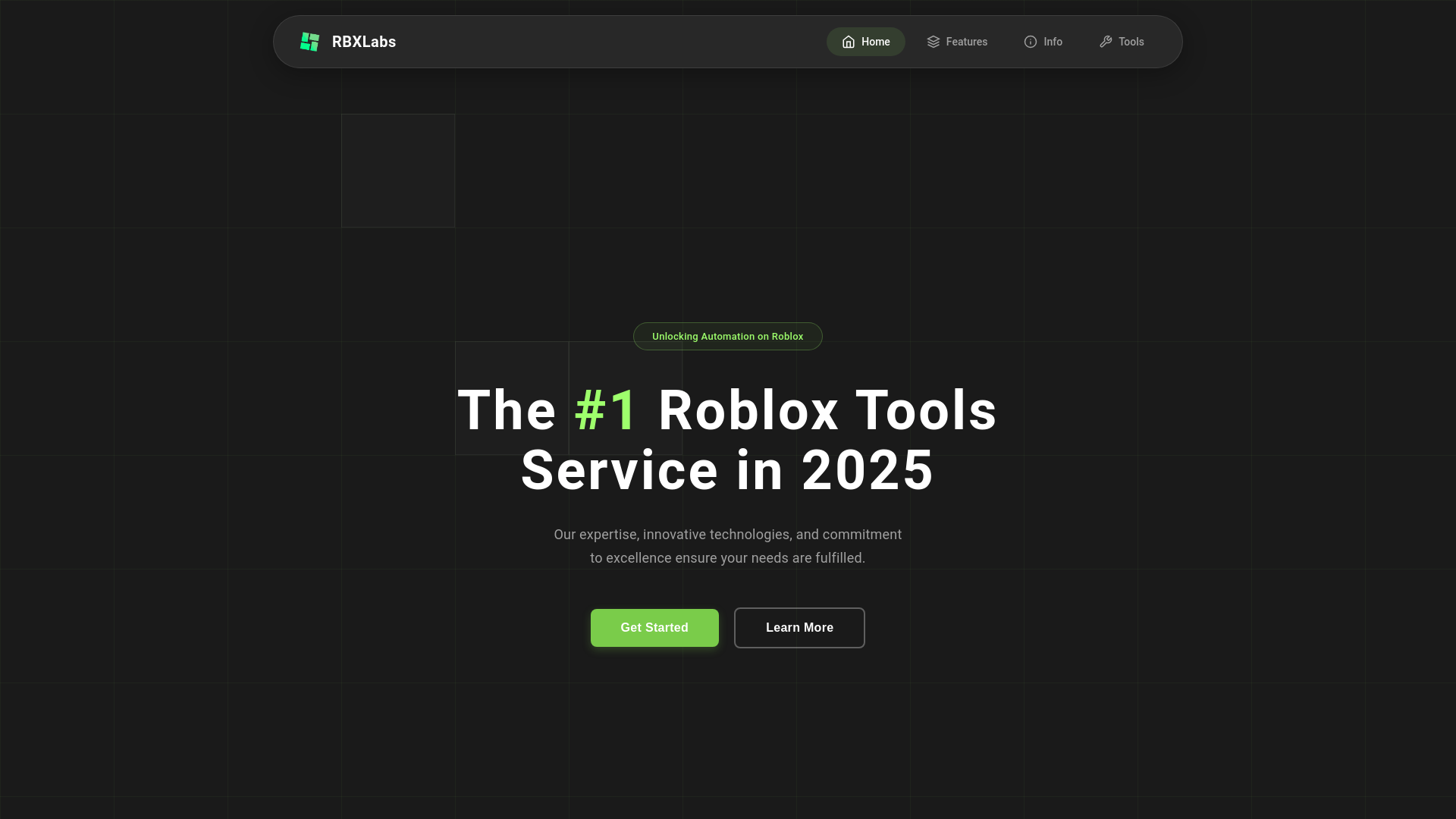 website screenshot of https://rbxlabs.pro/
