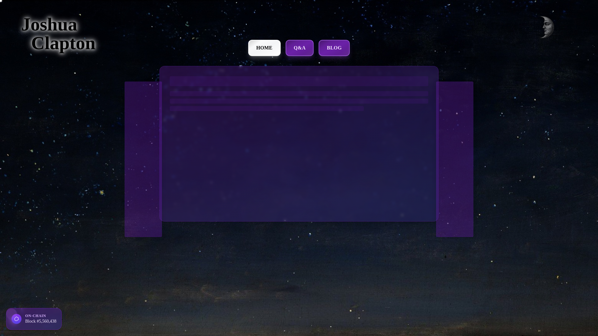 website screenshot of https://joshuaclapton.com/
