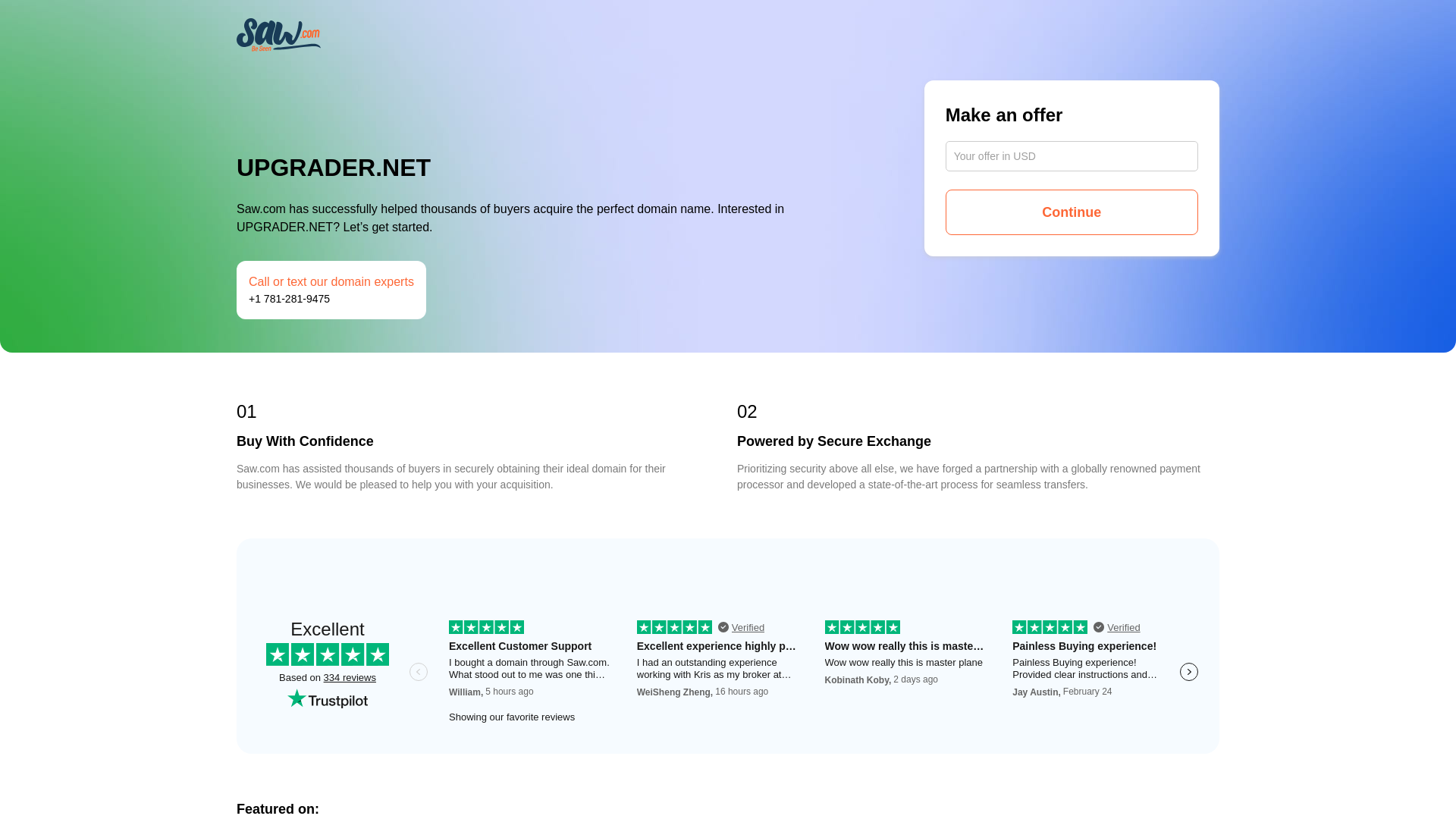 website screenshot of https://upgrader.net