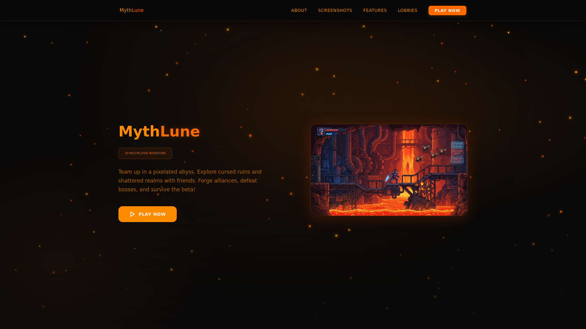 website screenshot of https://mythlune.com/