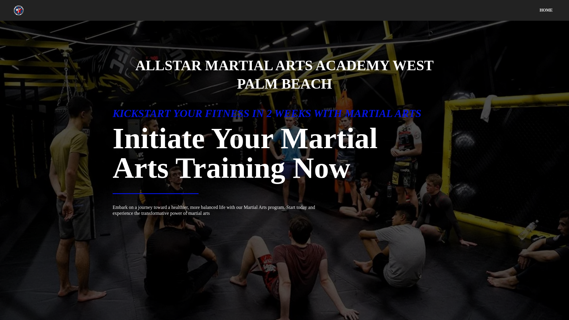 website screenshot of https://allstarmartialartsacademywestpalmbeach.online/