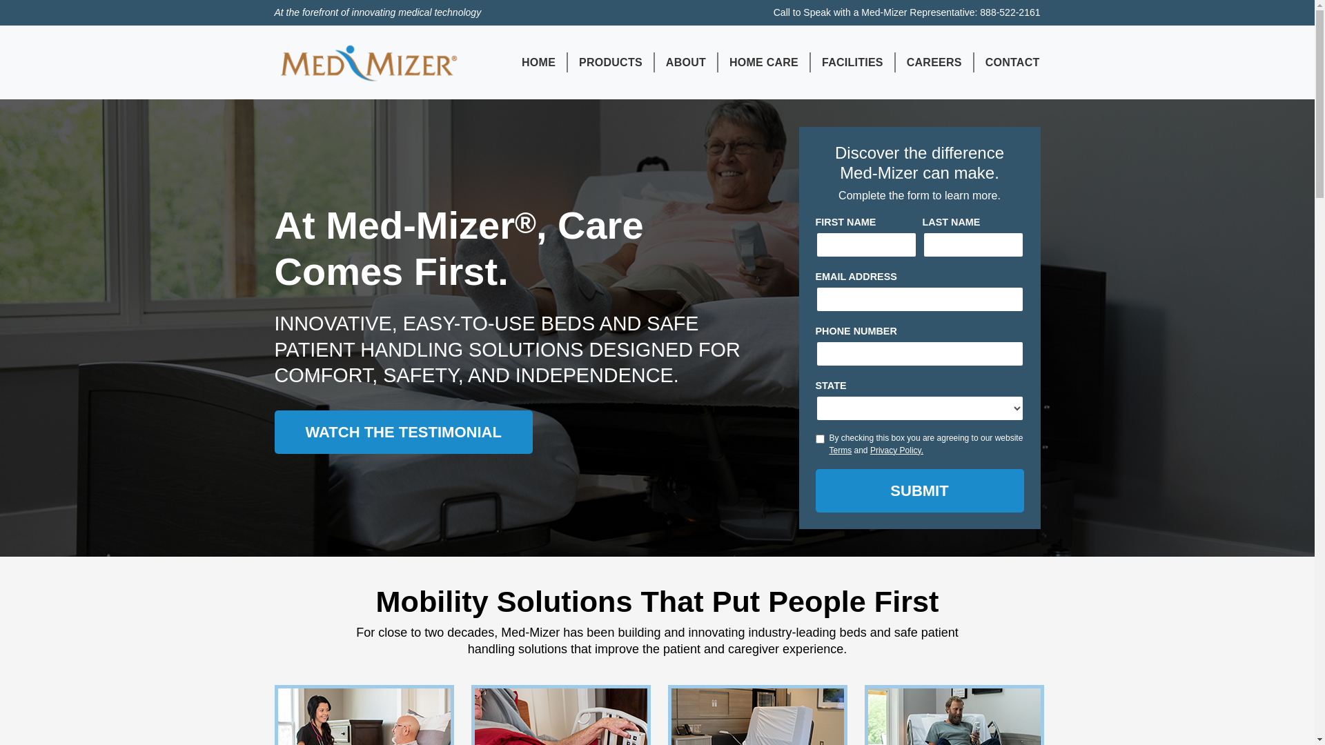 website screenshot of https://www.med-mizer.com/