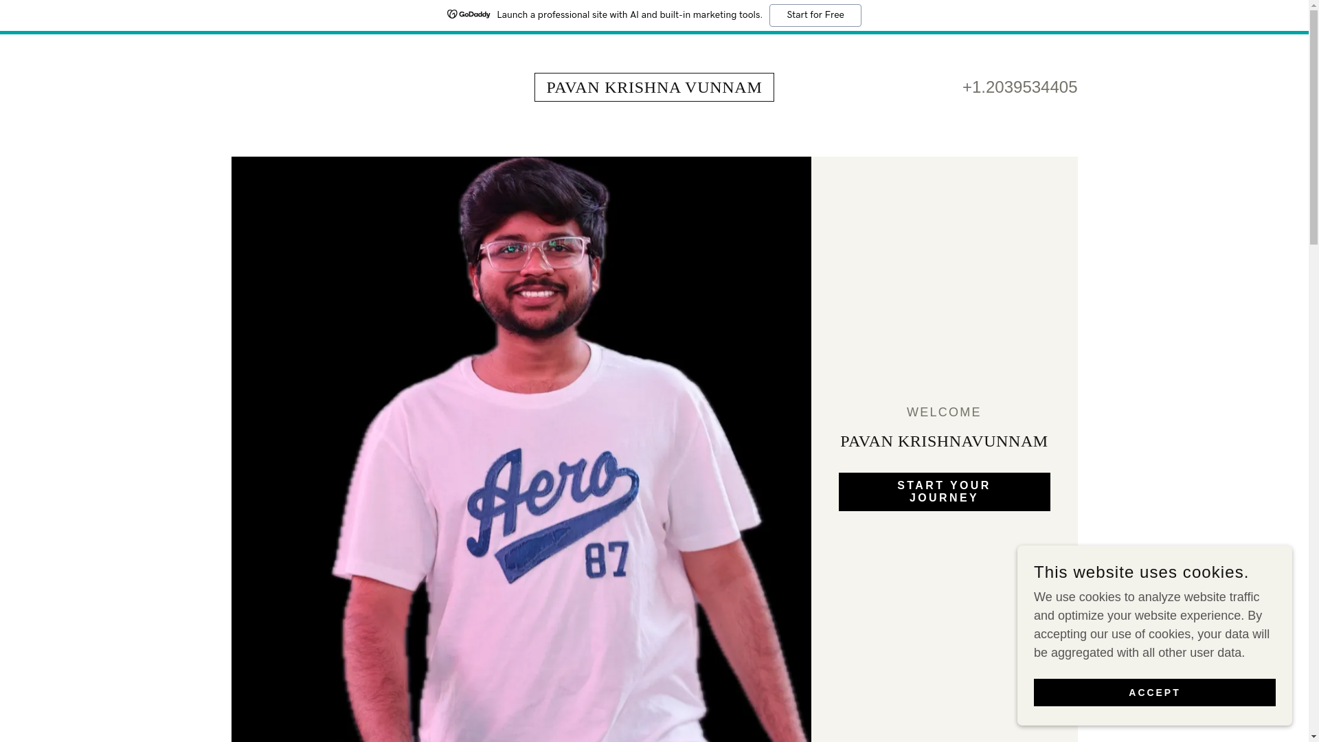 website screenshot of https://pavankrishnavunnam.com/