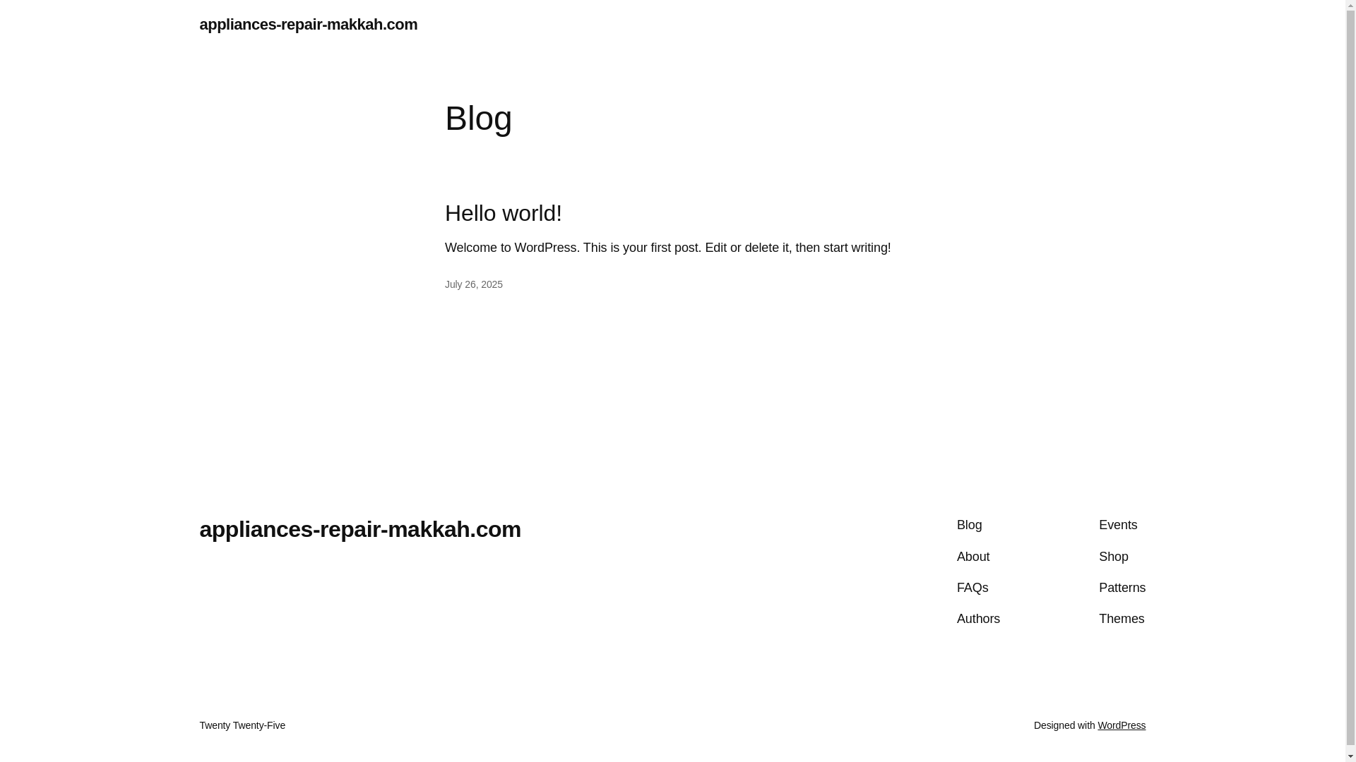 website screenshot of https://appliances-repair-makkah.com/