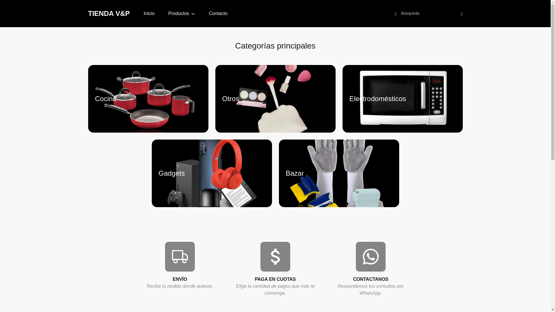 website screenshot of https://tiendavicenpaz.online/