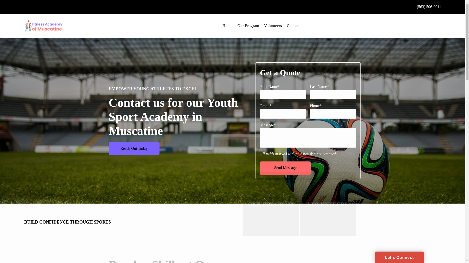 website screenshot of https://fitnessacademyofmuscatine.com/