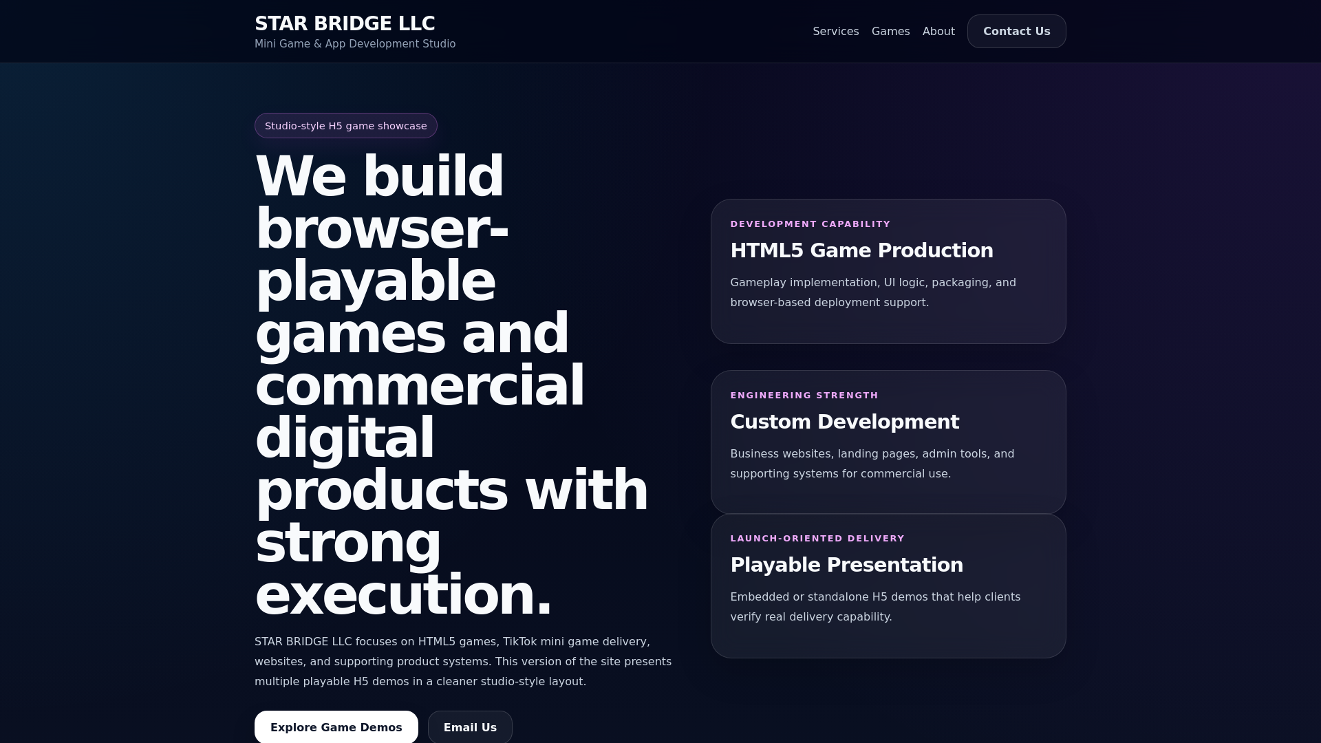 website screenshot of https://starbridgellc-minigameboxs.top