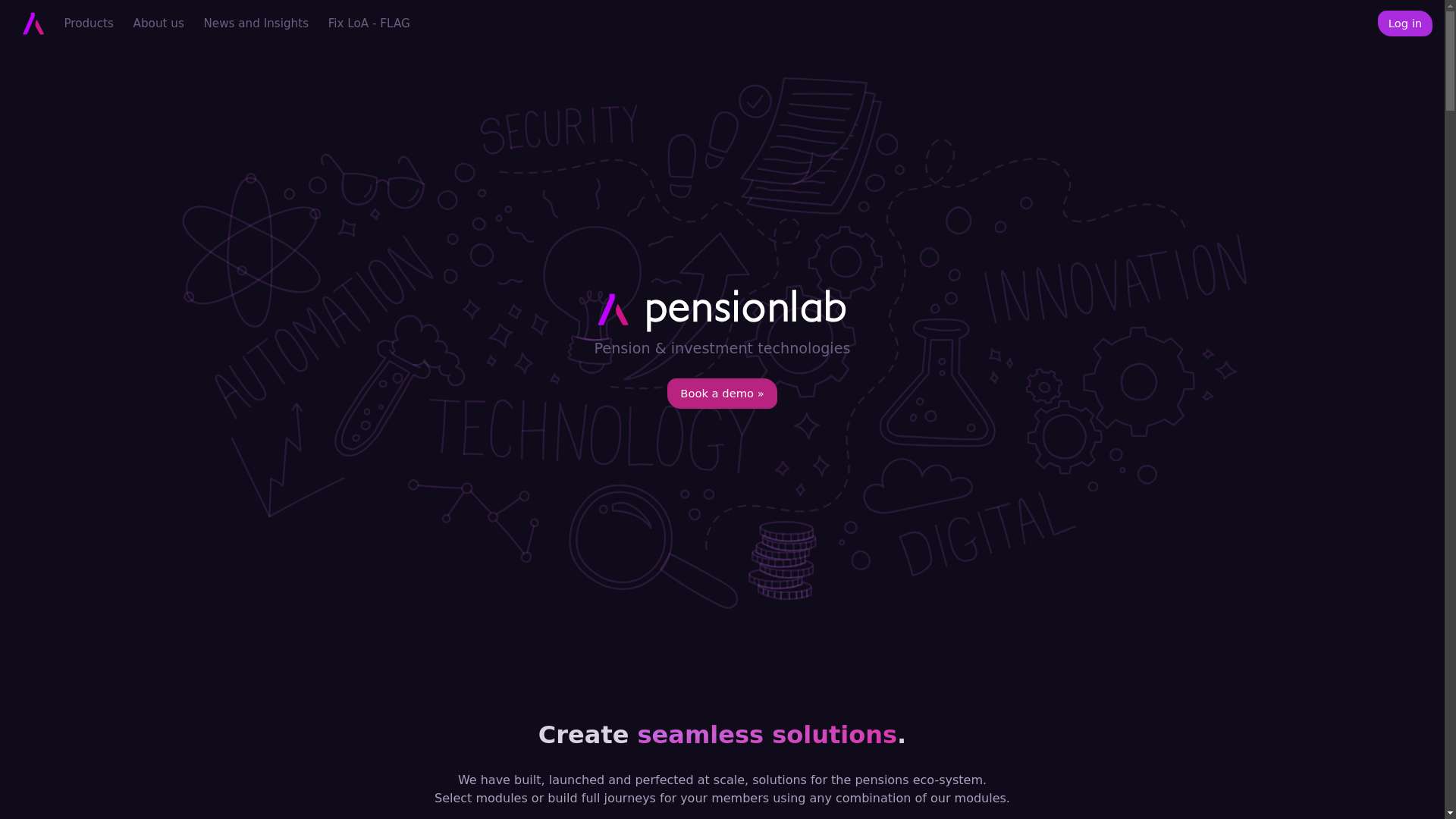 website screenshot of https://pension-engage.co.uk/