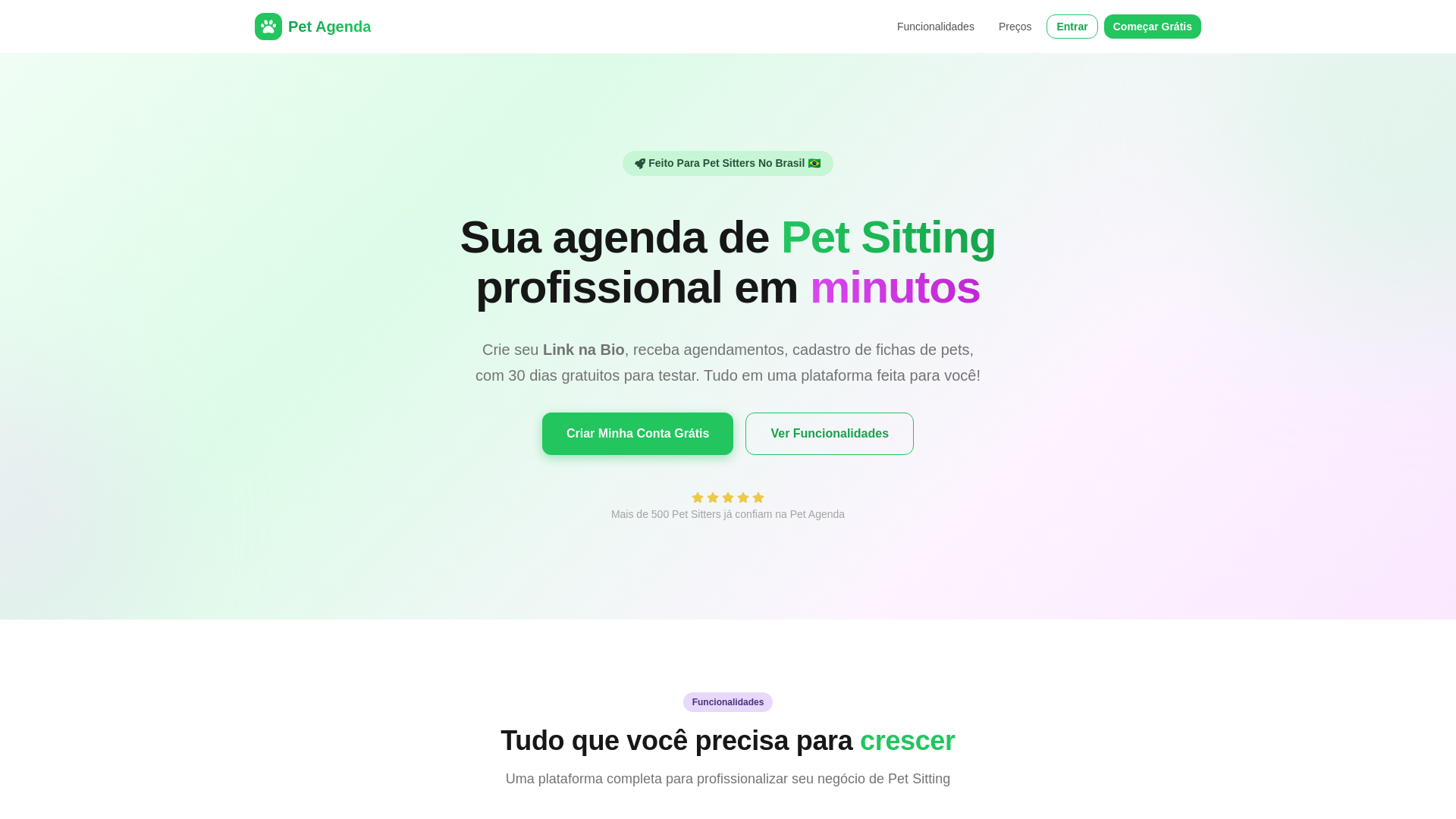 website screenshot of https://petagenda.org/